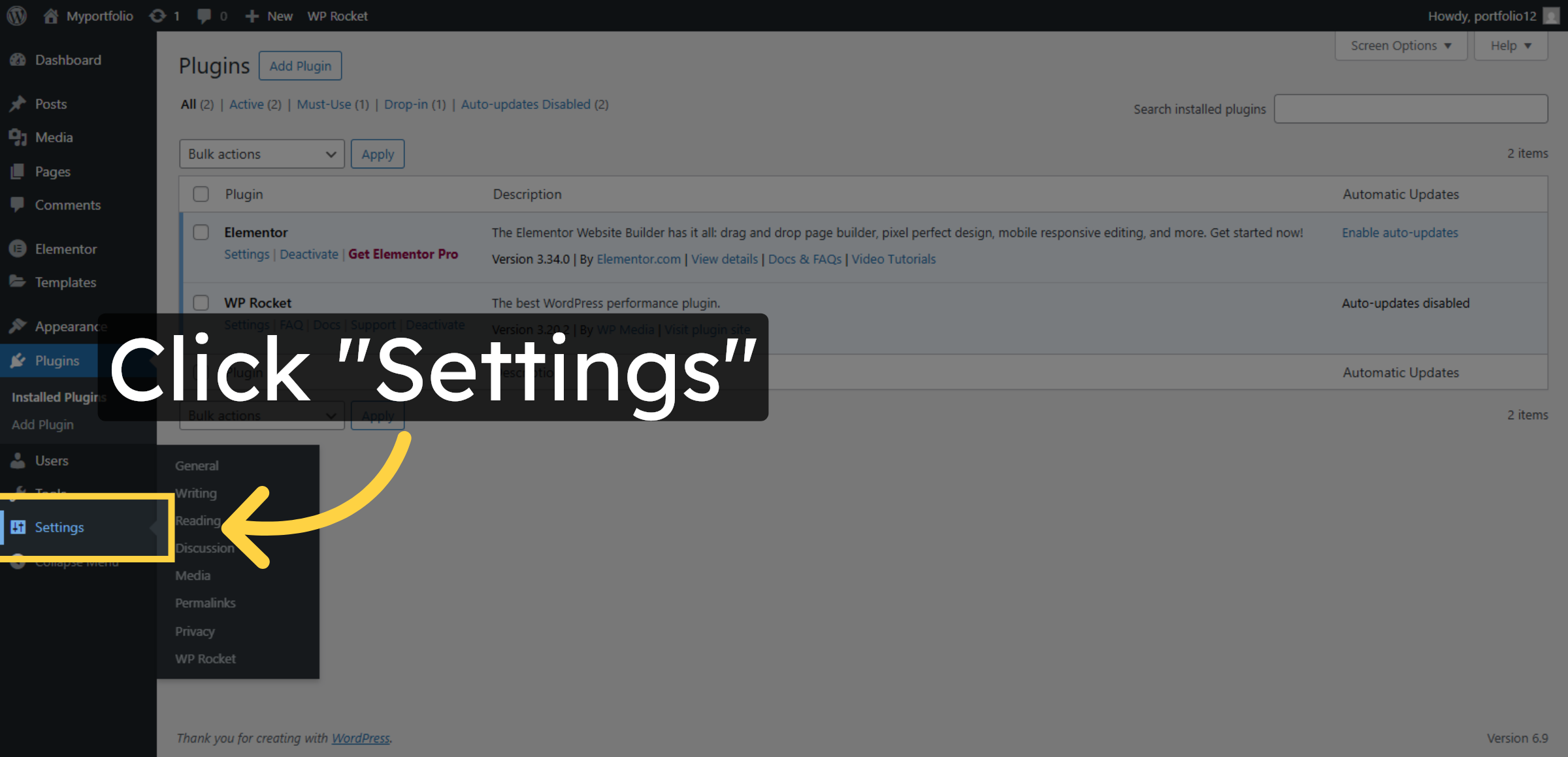 Open Plugin Settings