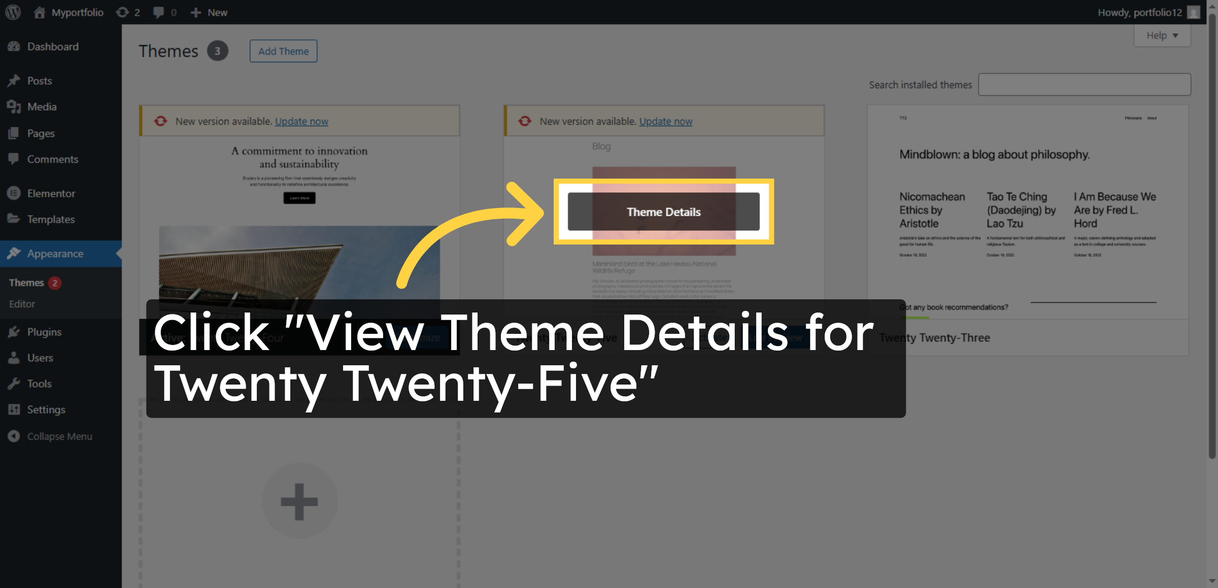 View Twenty Twenty-Five Theme Details