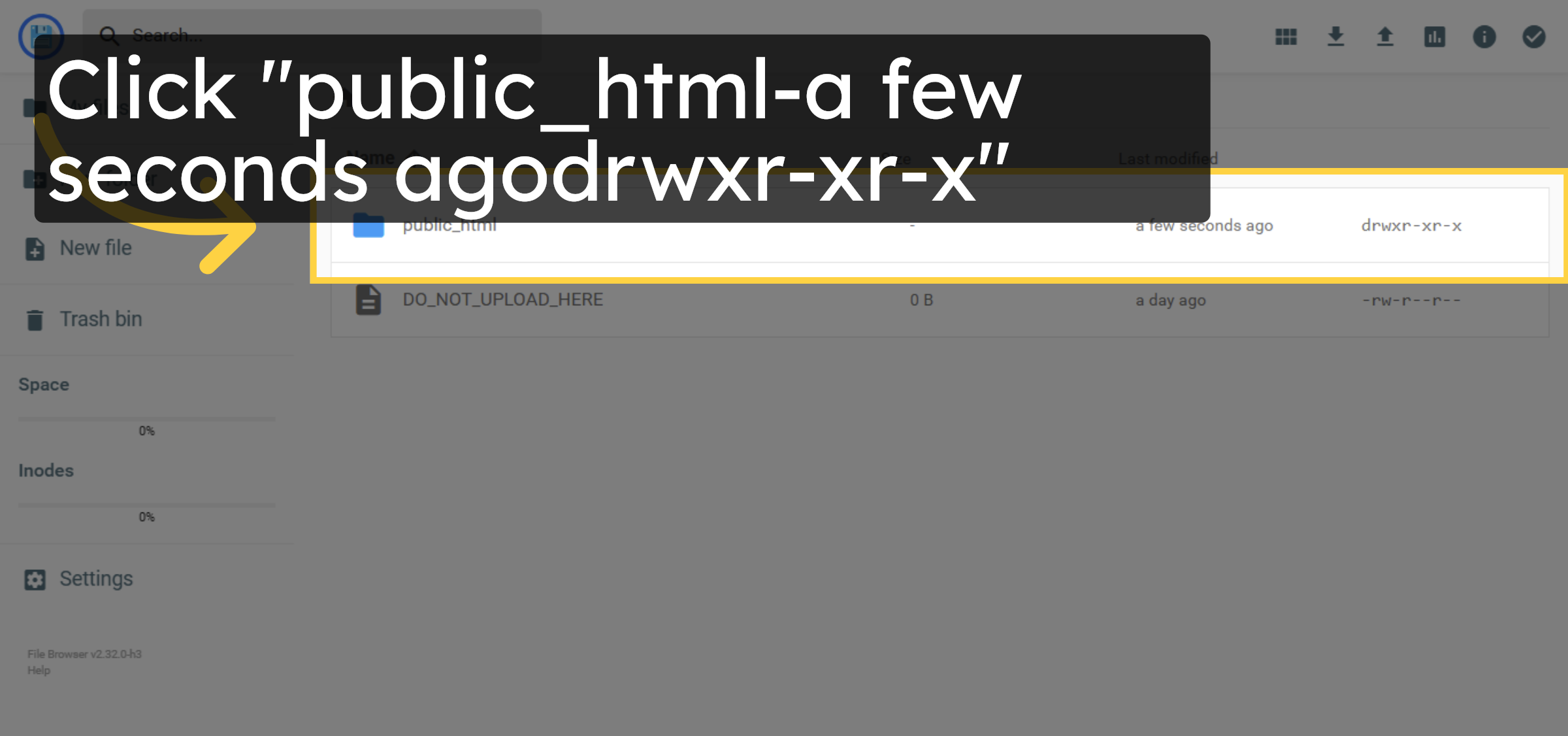 Open Public HTML Folder
