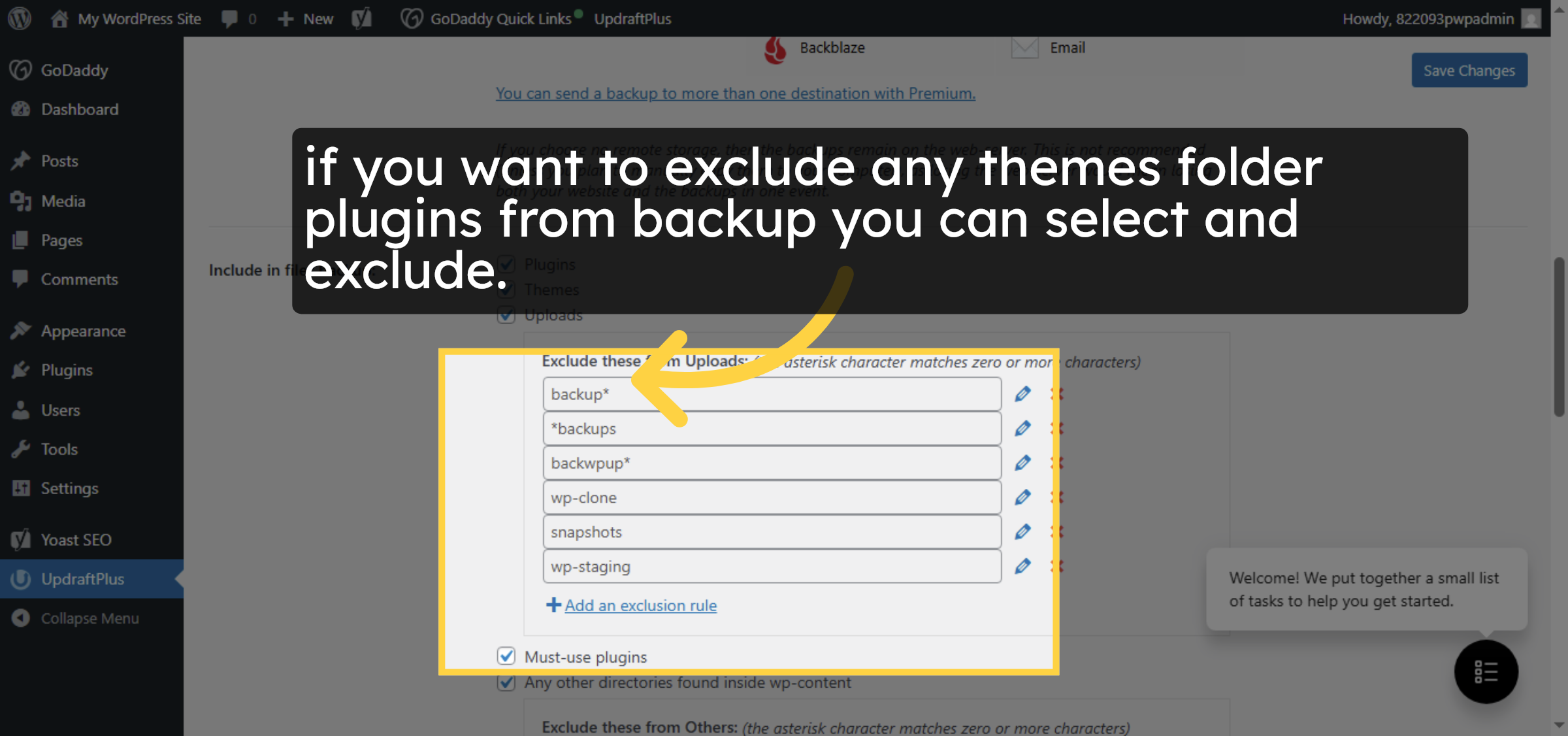 Configure Backup Exclusions