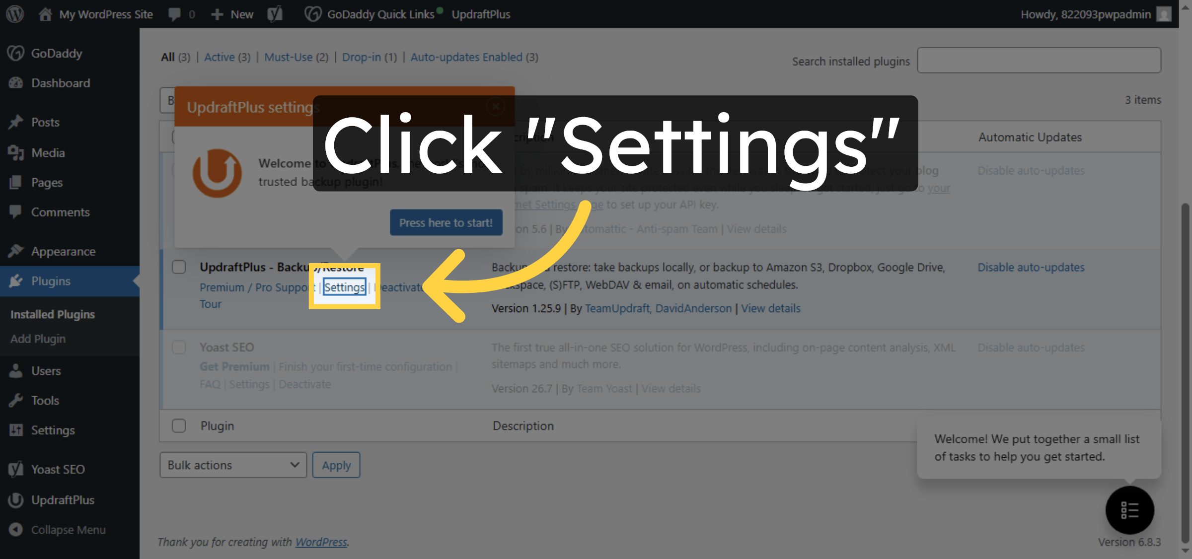 Open Plugin Settings