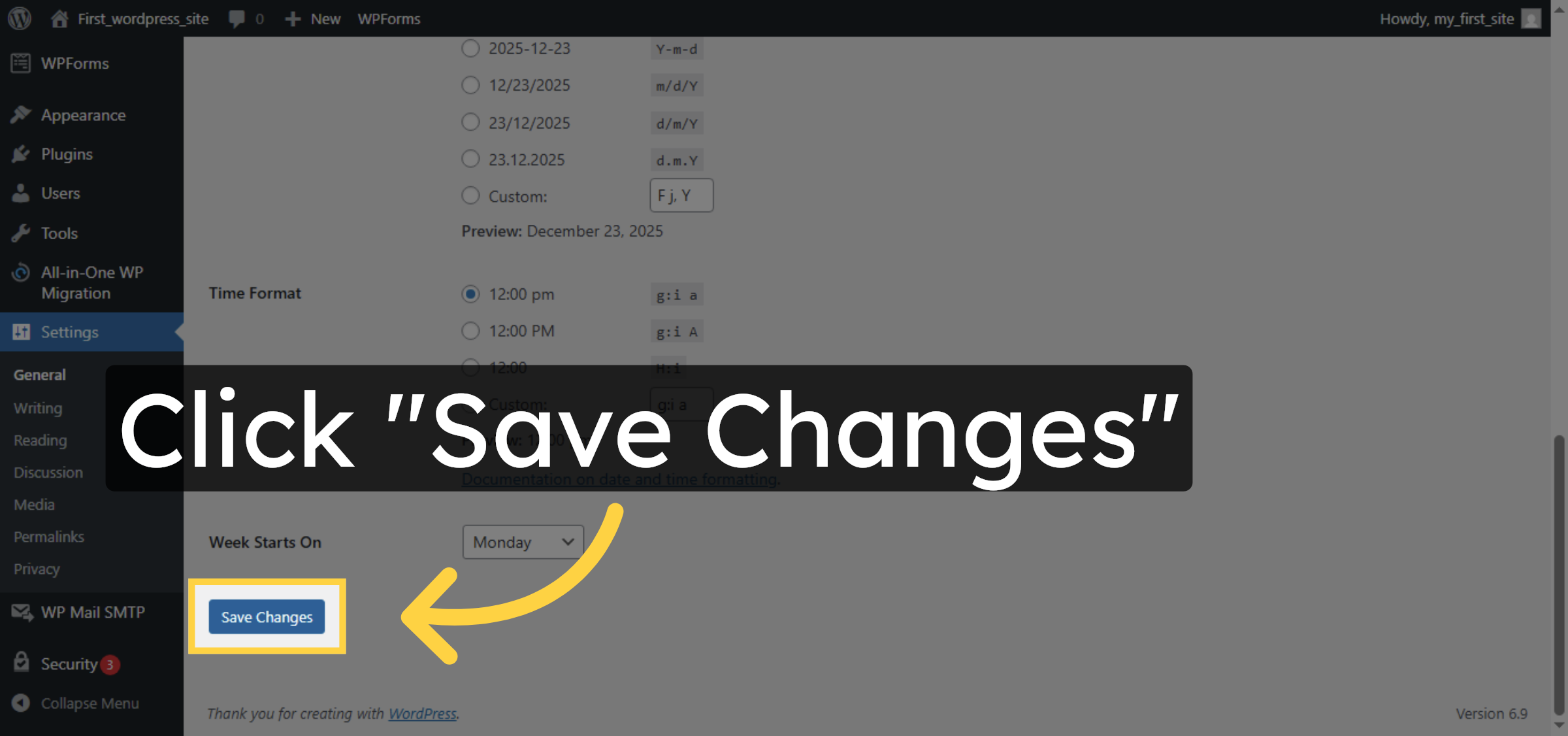 Save Configuration Changes