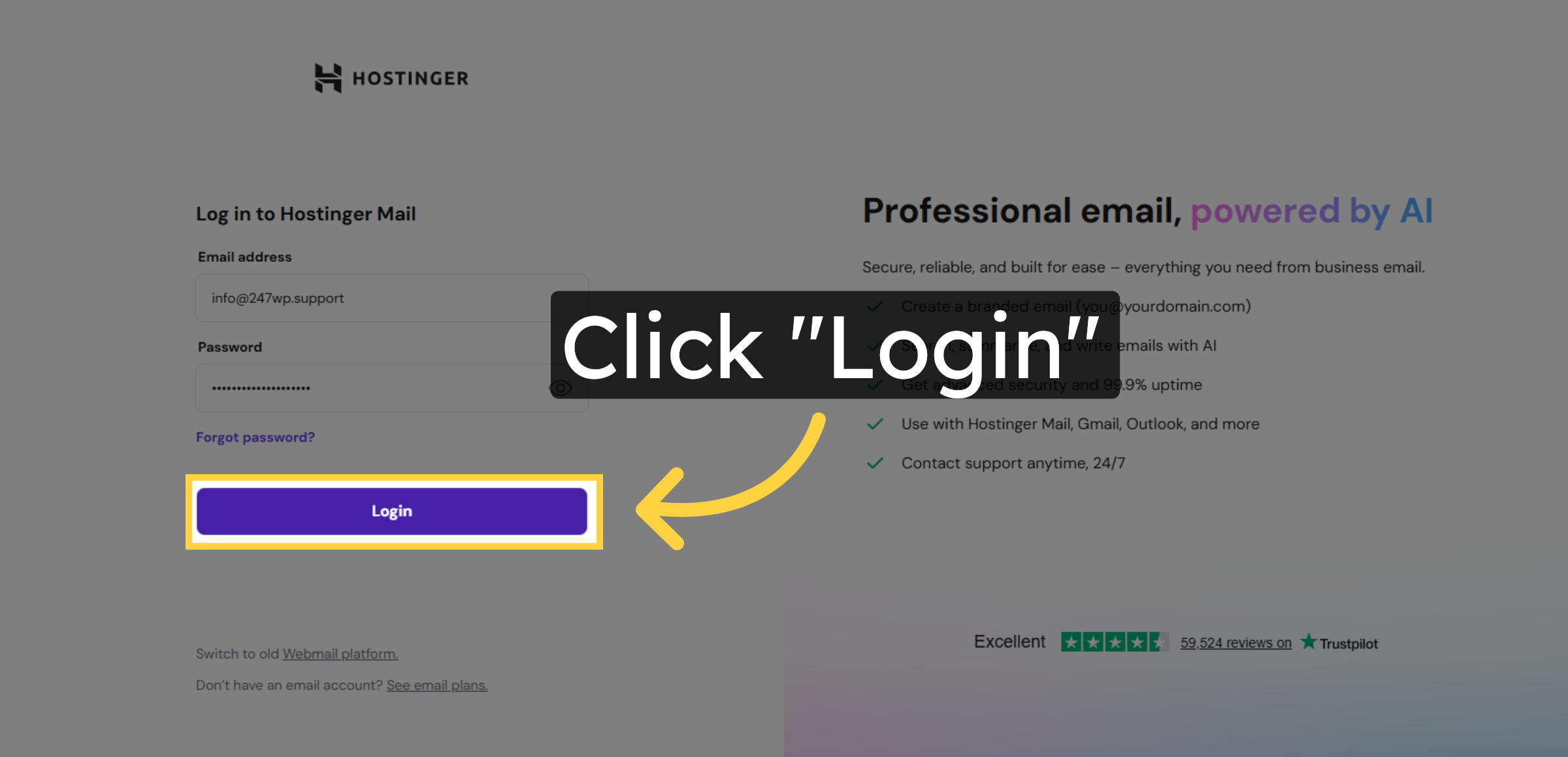 Submit Login Credentials