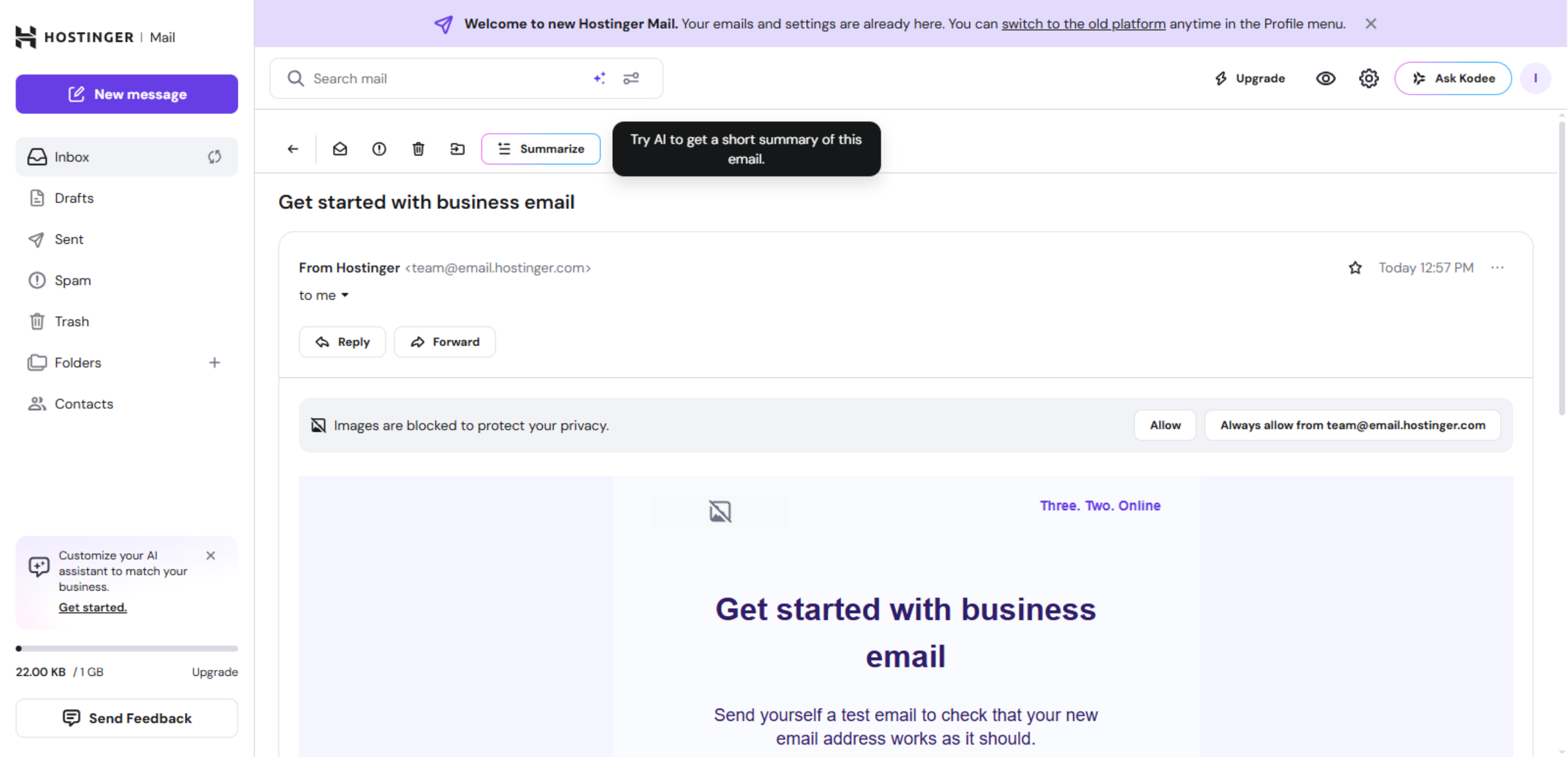 Read Welcome Email Content