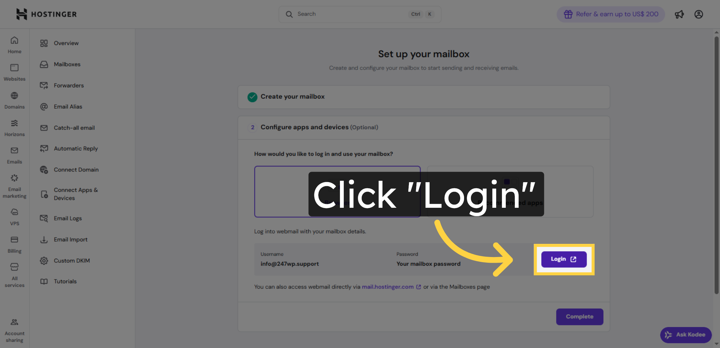 Click Login Button