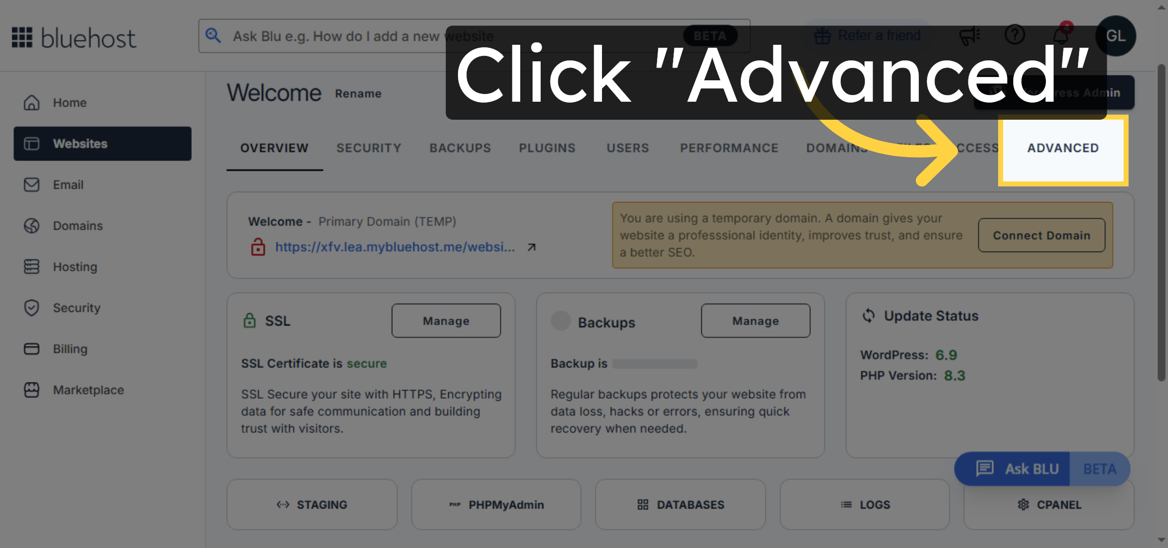Access Advanced Settings