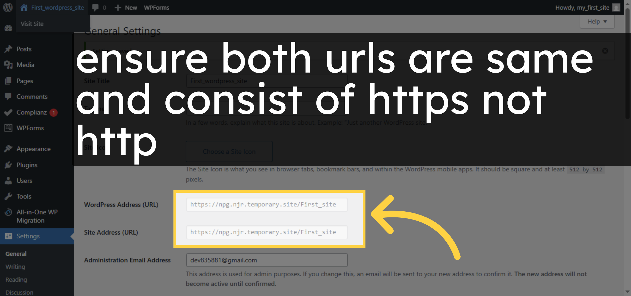 Open WordPress Site Folder