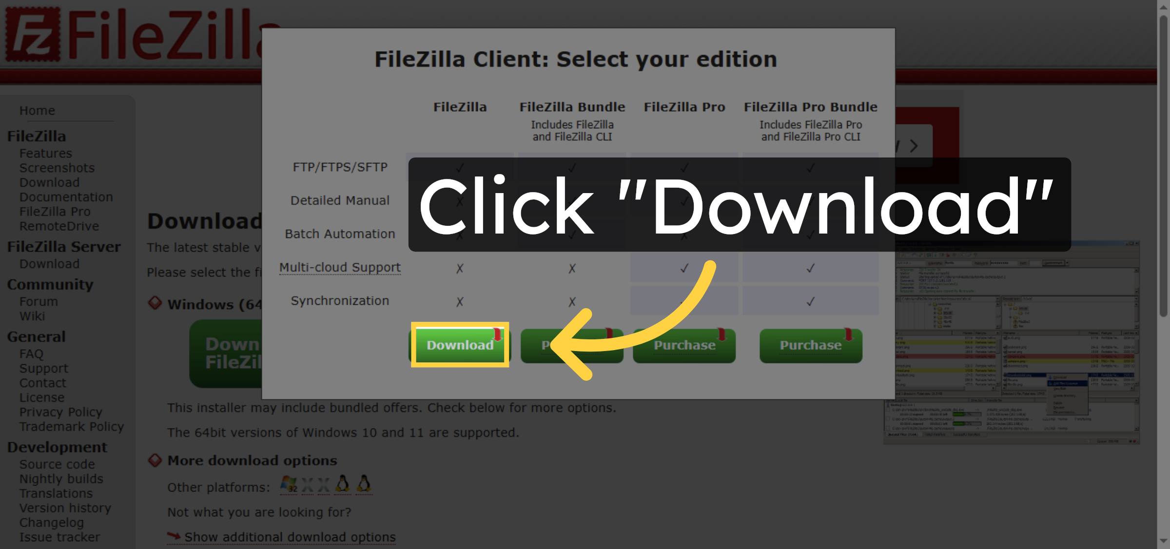 Download FileZilla Client