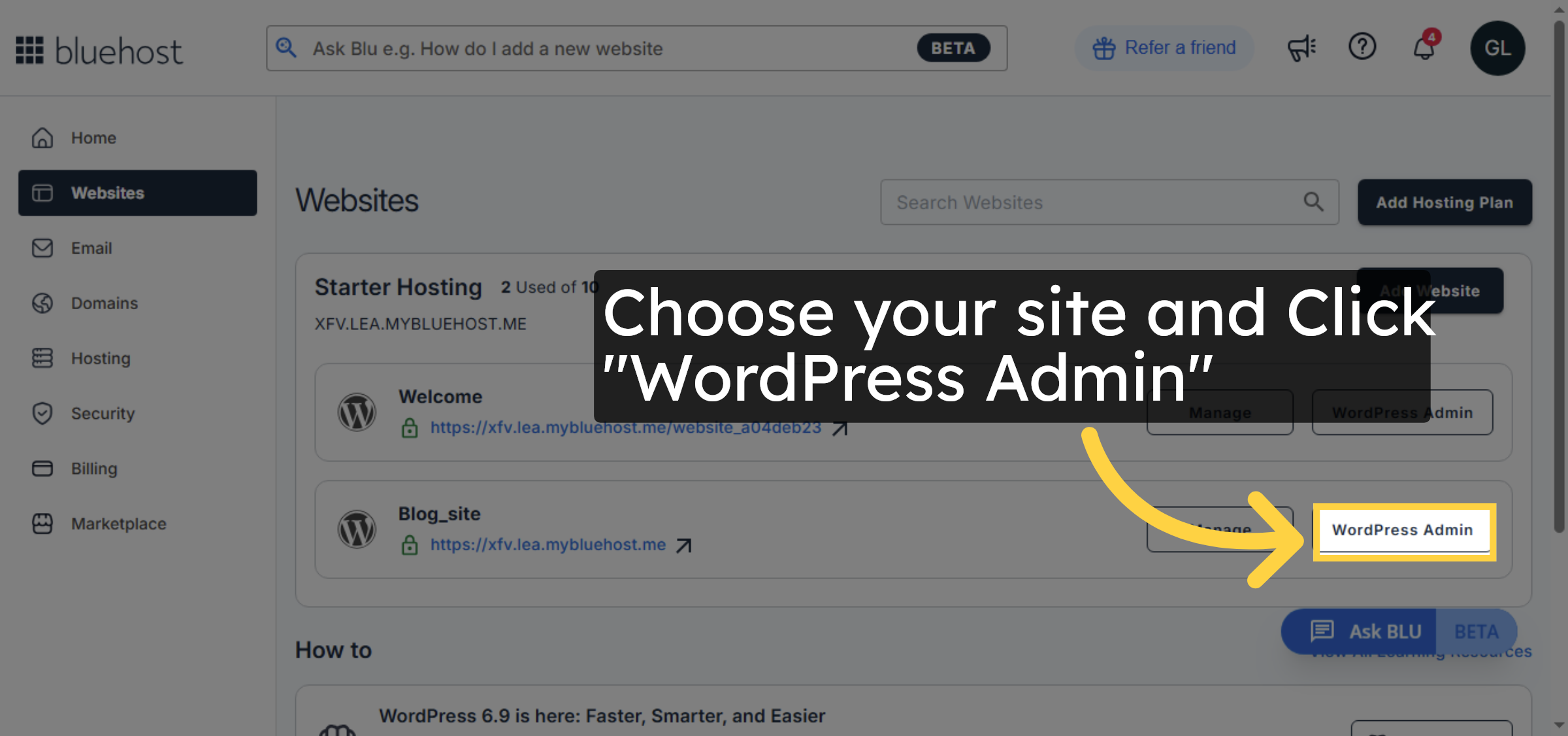 Open WordPress Admin Panel