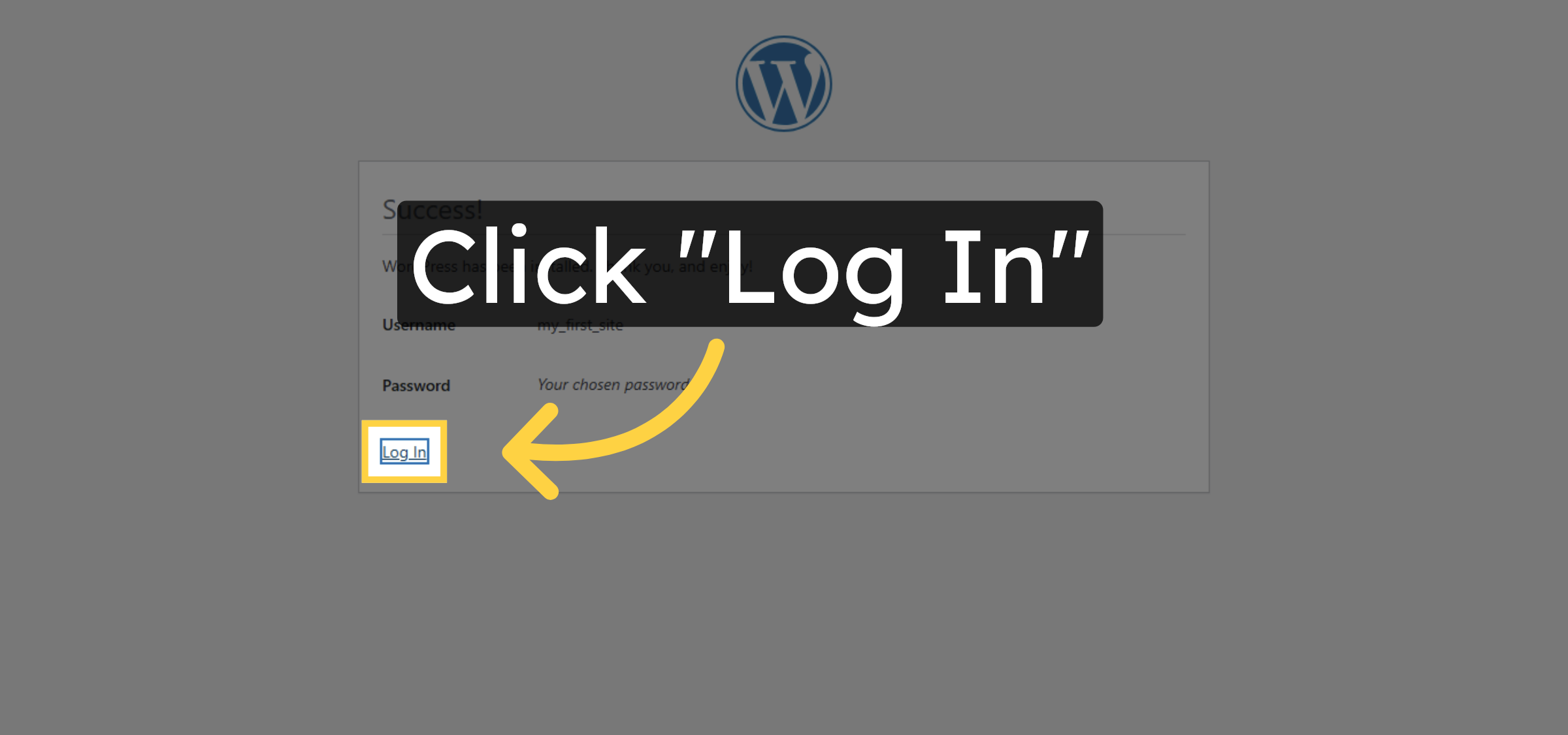 Click 'Log In'