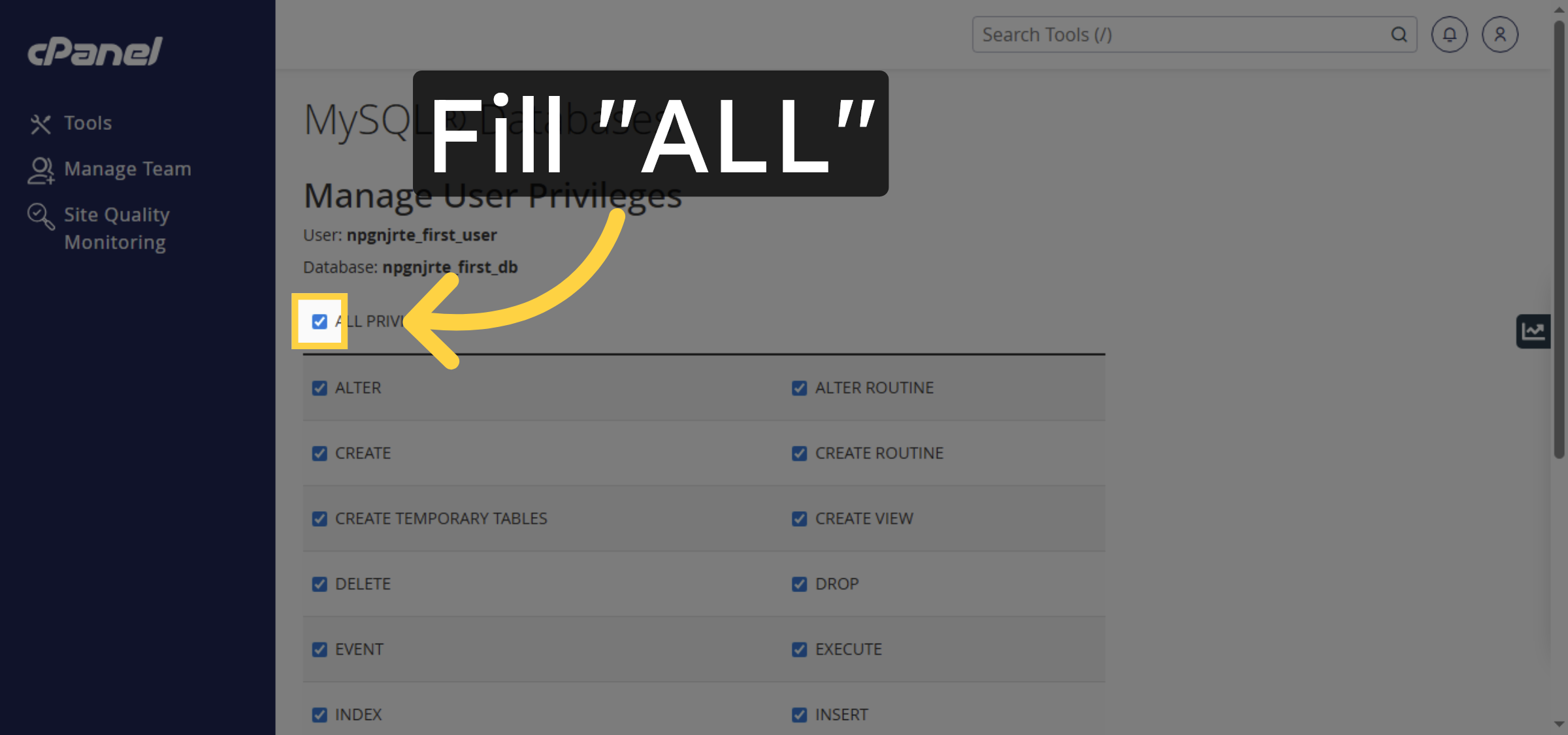 Save Privilege Changes