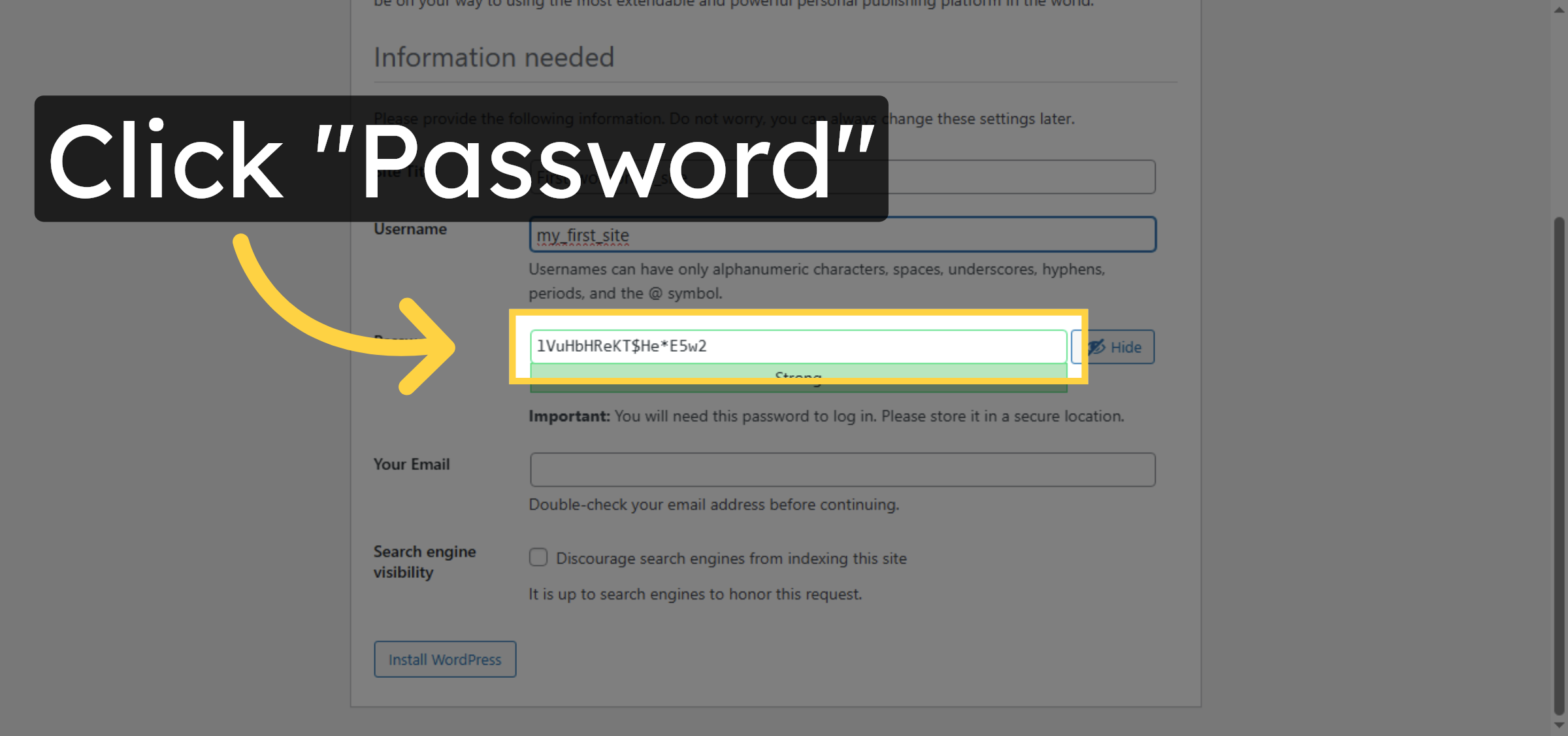 Enter Admin Password