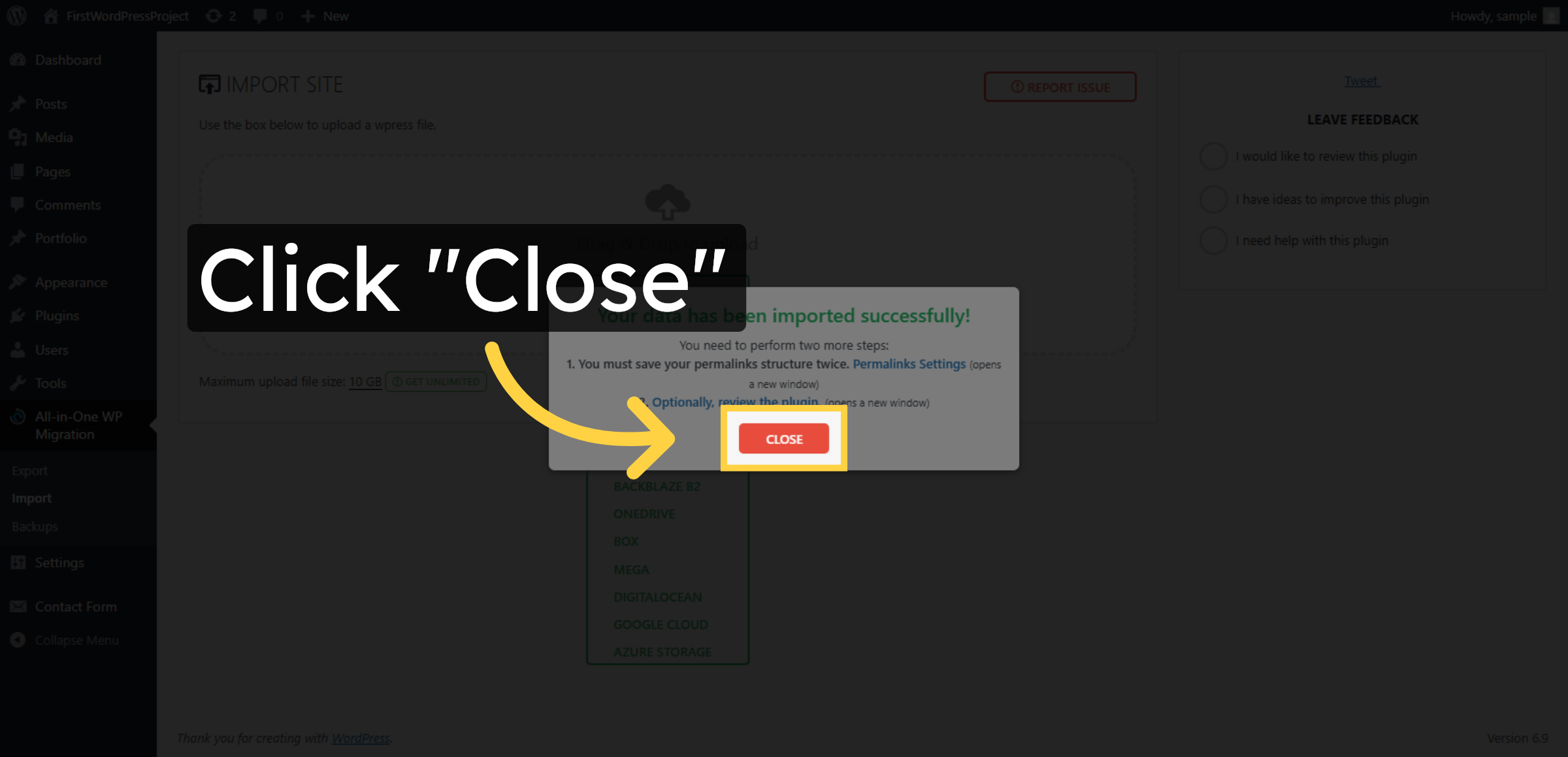 Close Completion Window