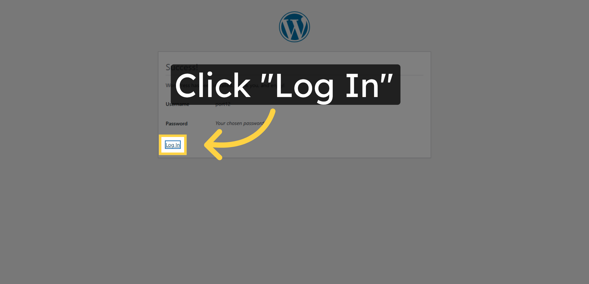 Click Log In
