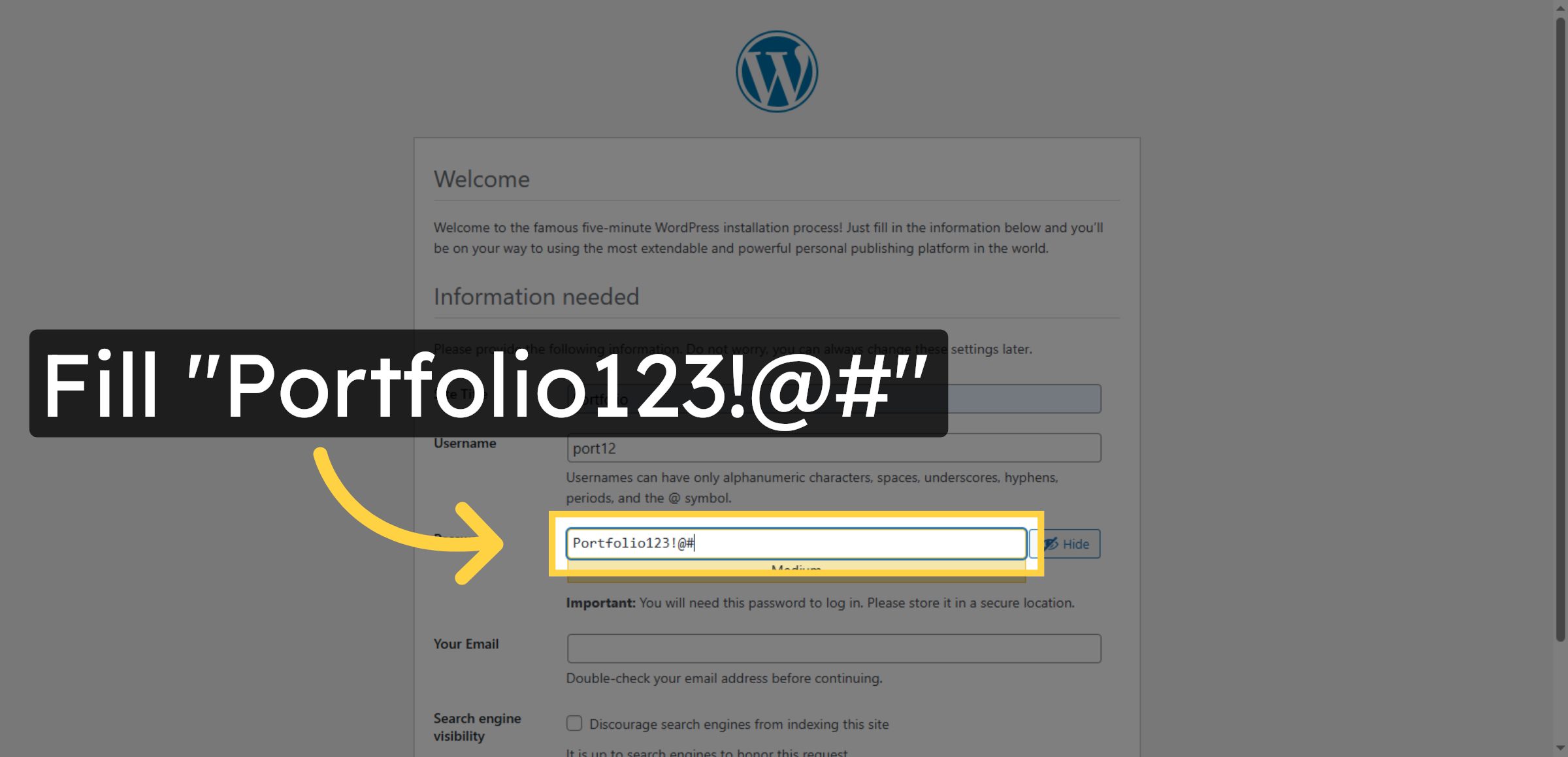 Confirm Password Entry