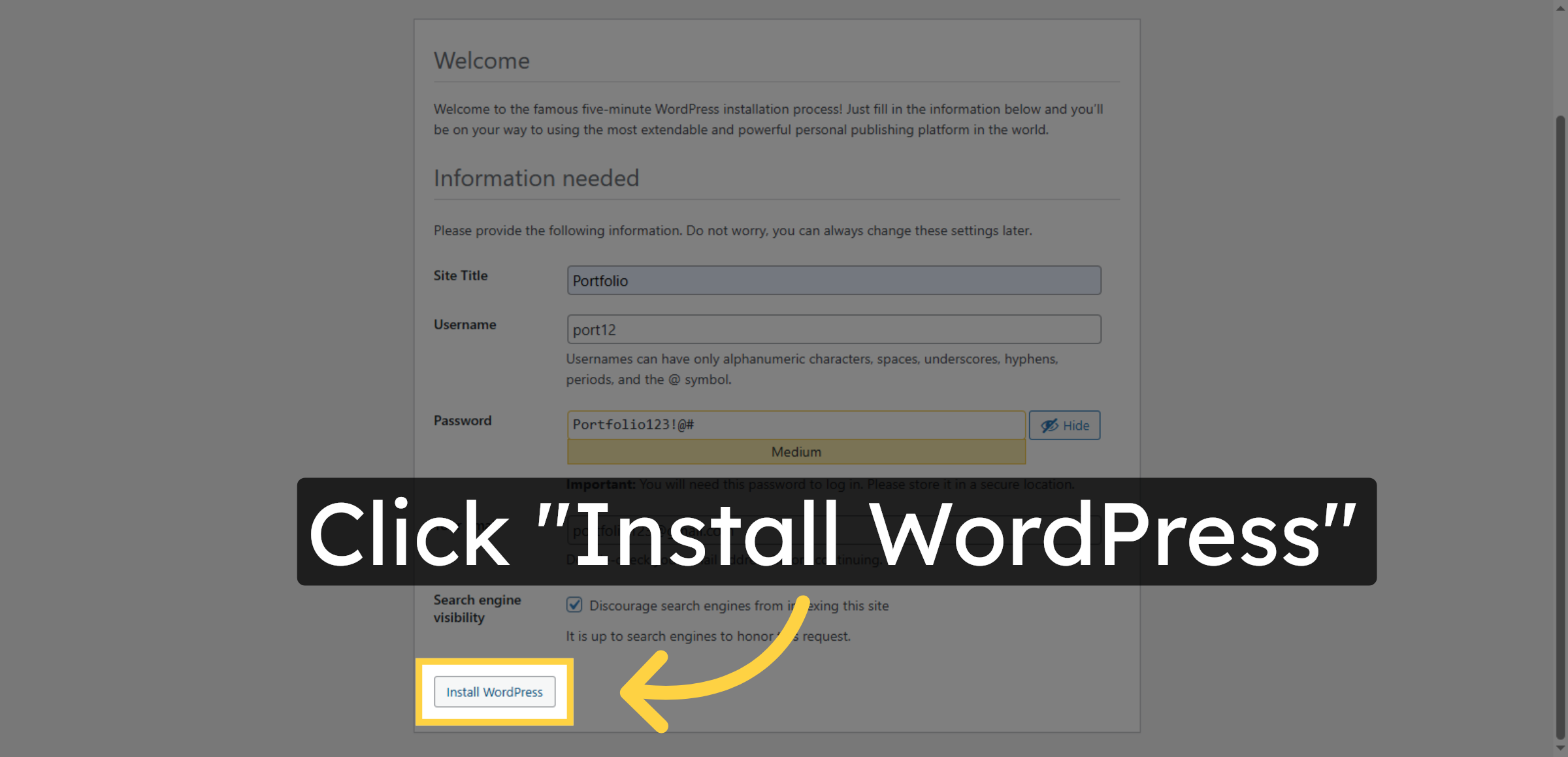 Install WordPress