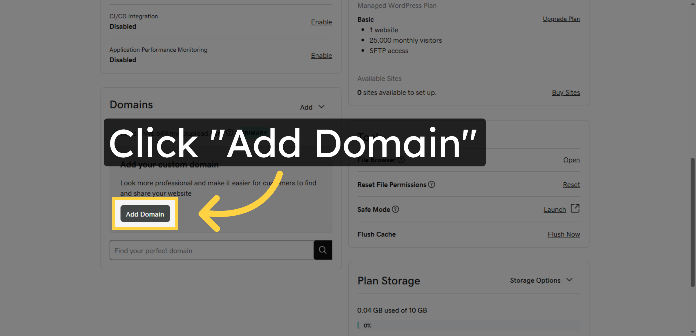Initiate Domain Addition