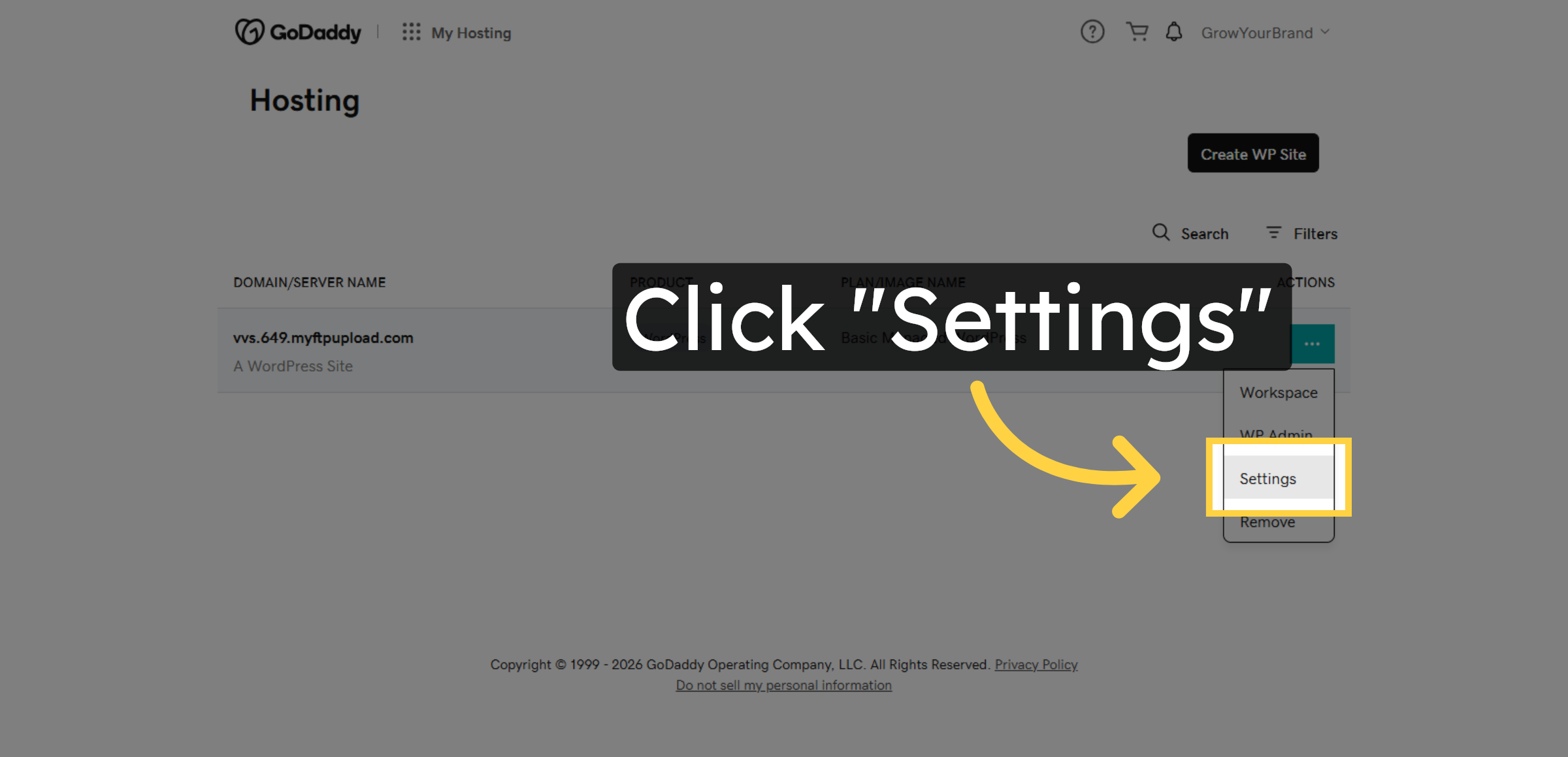 Access Hosting Settings
