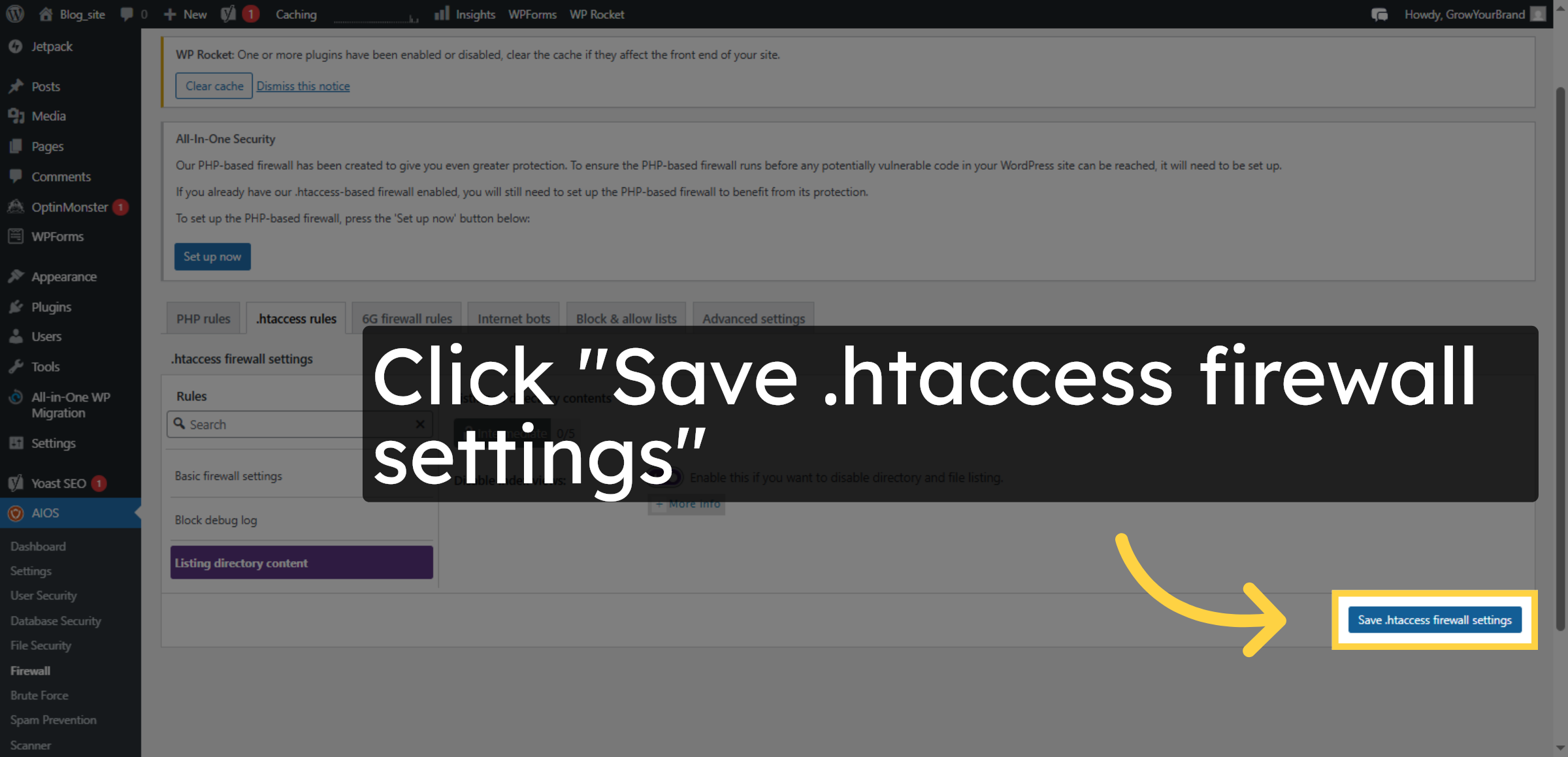 Save Directory Listing Settings