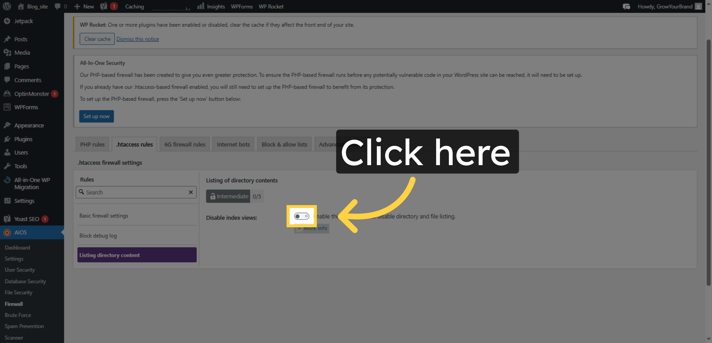 Enable Directory Listing Protection