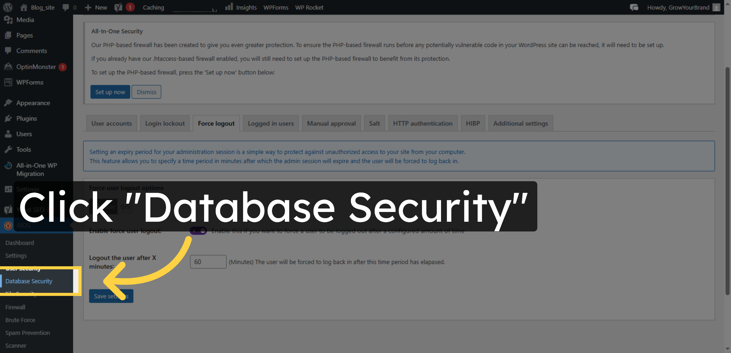 Open Database Security