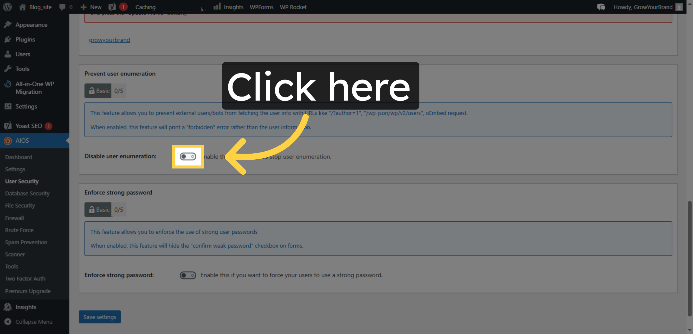 Enable Login Lockdown