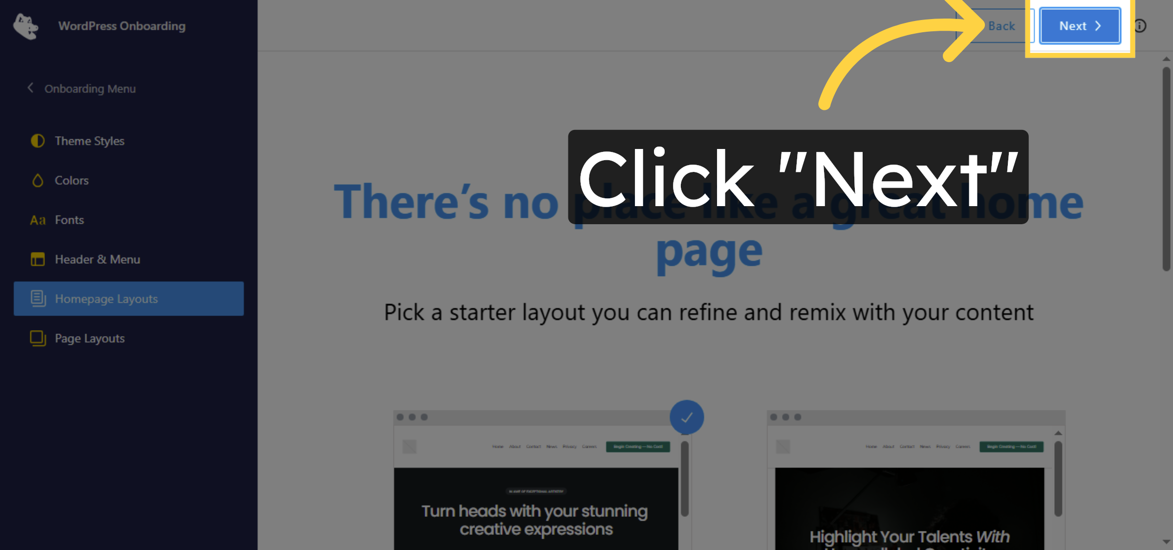 Proceed to Next Step