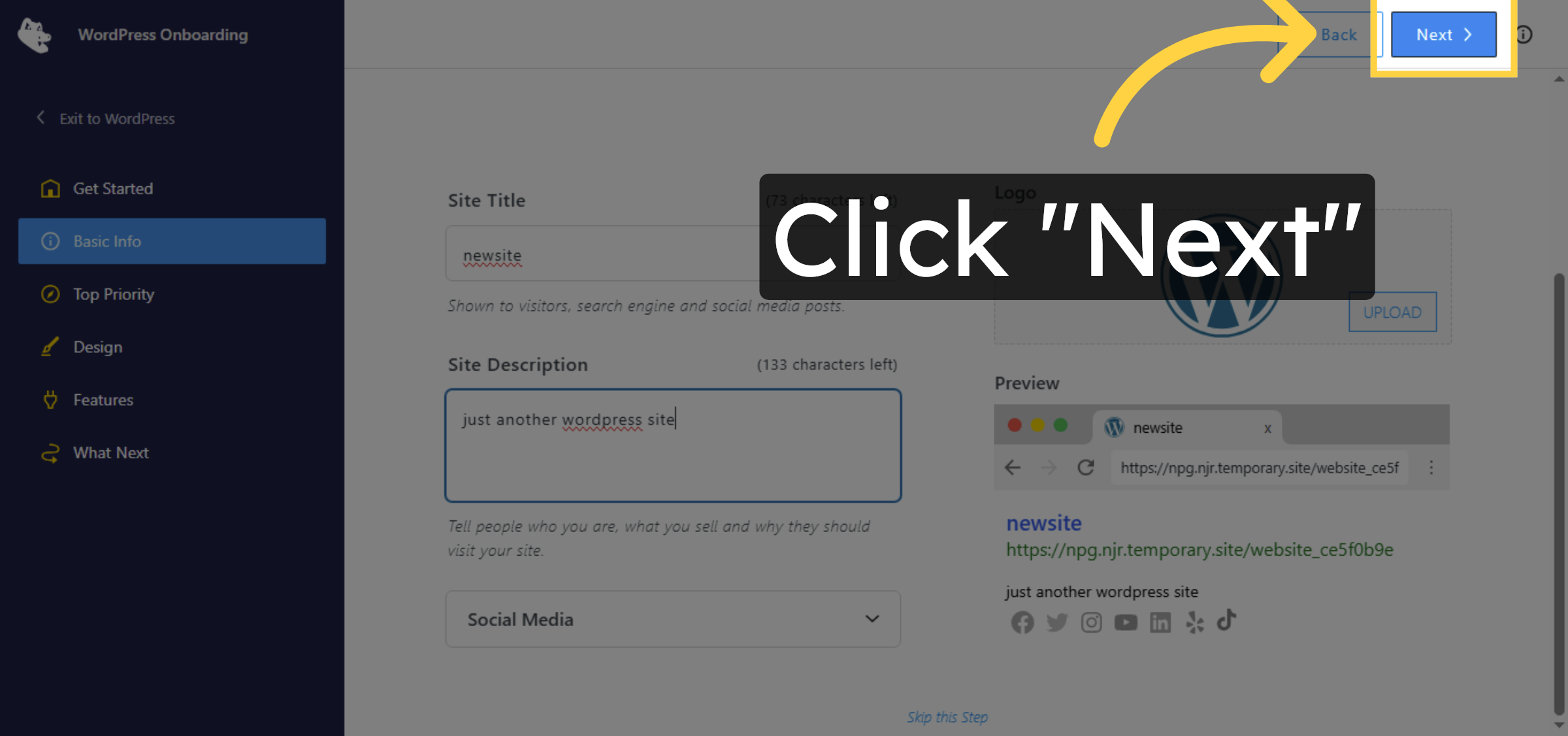 Proceed to Next Step