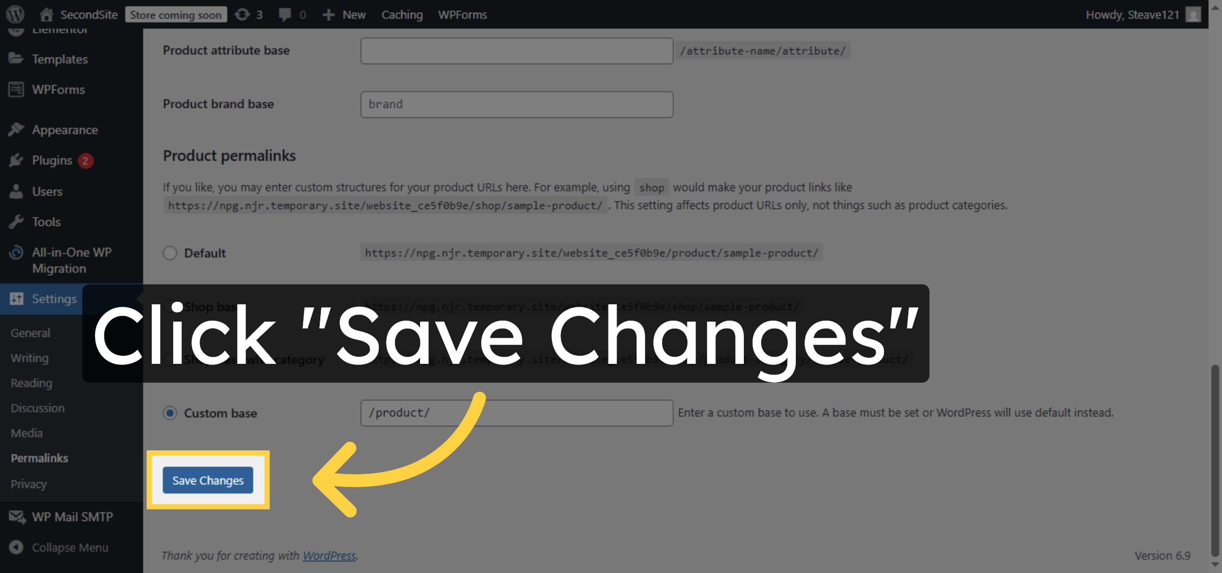 Save Permalink Changes