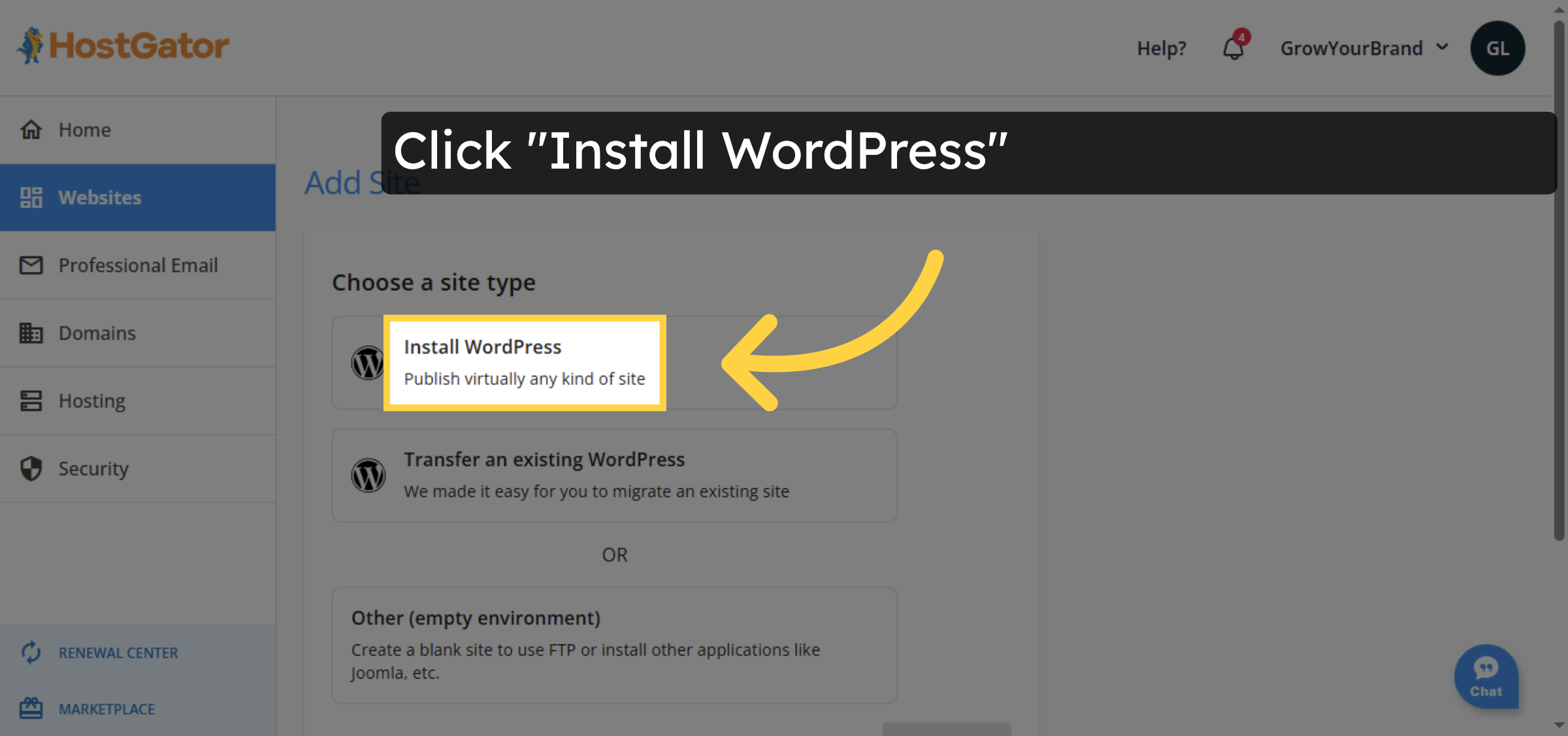 Install WordPress