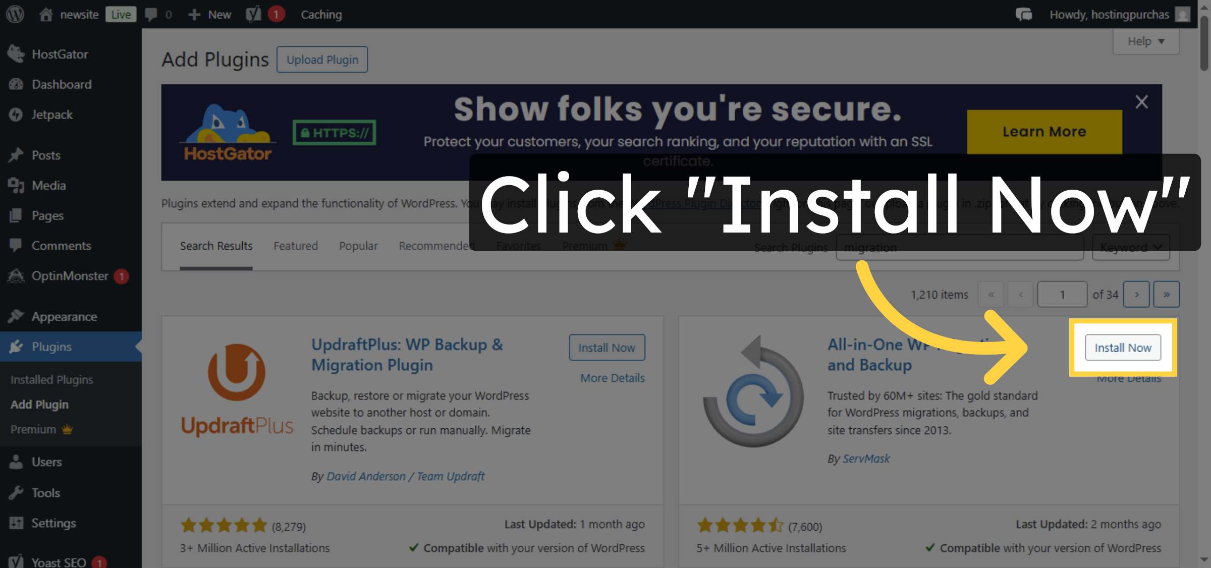 Install Migration Plugin