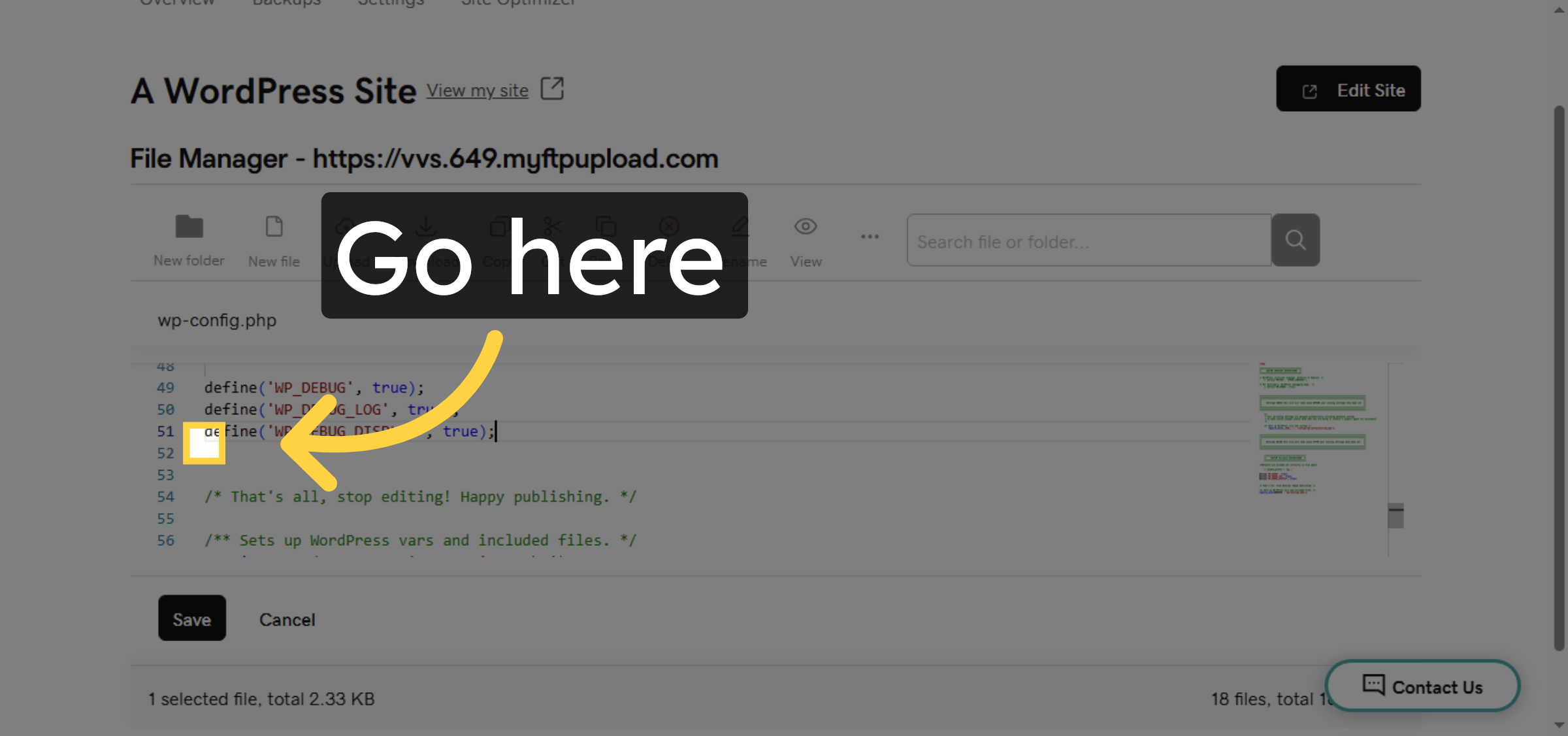 Navigate To Memory Limit Setting