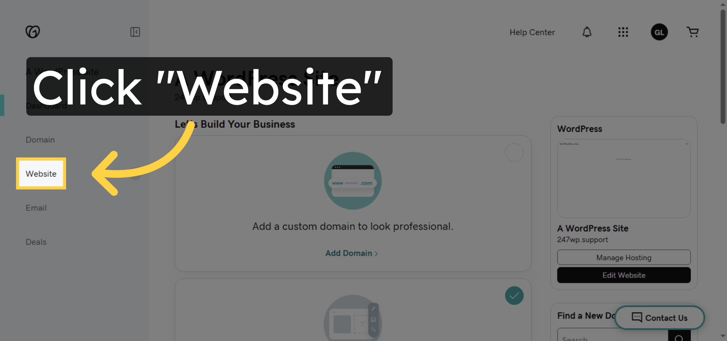 Open Website Settings