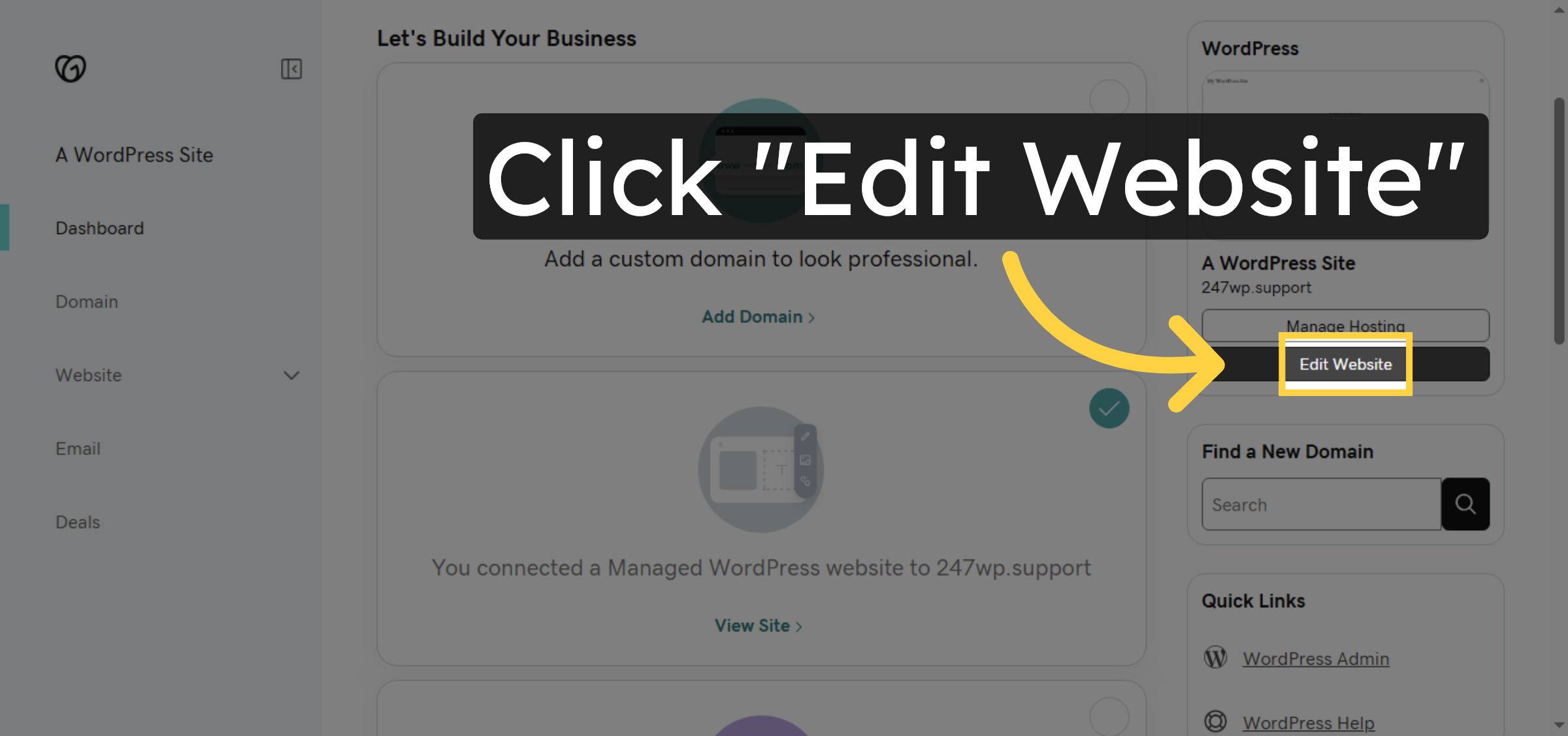 Click Edit Website