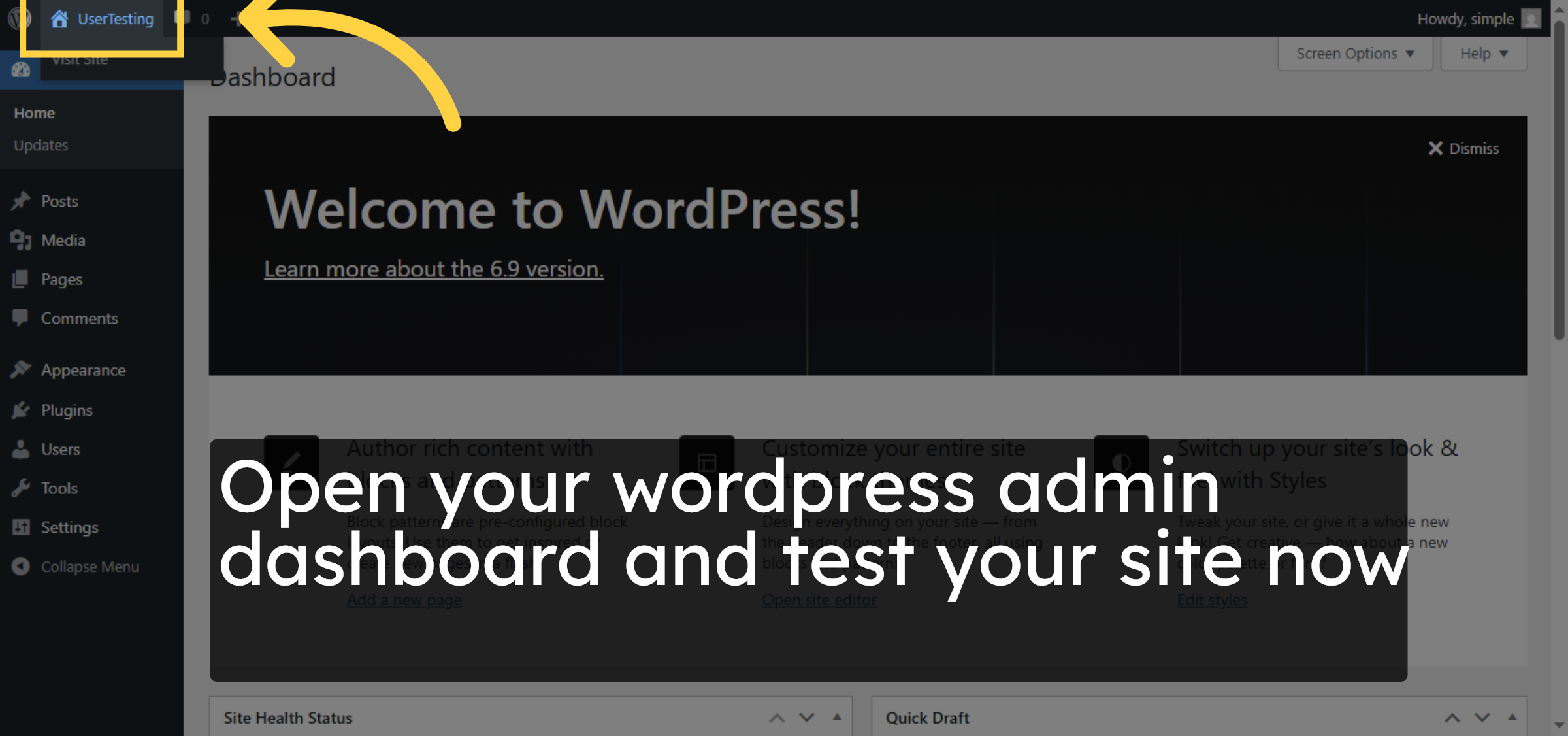 Select UserTesting Site