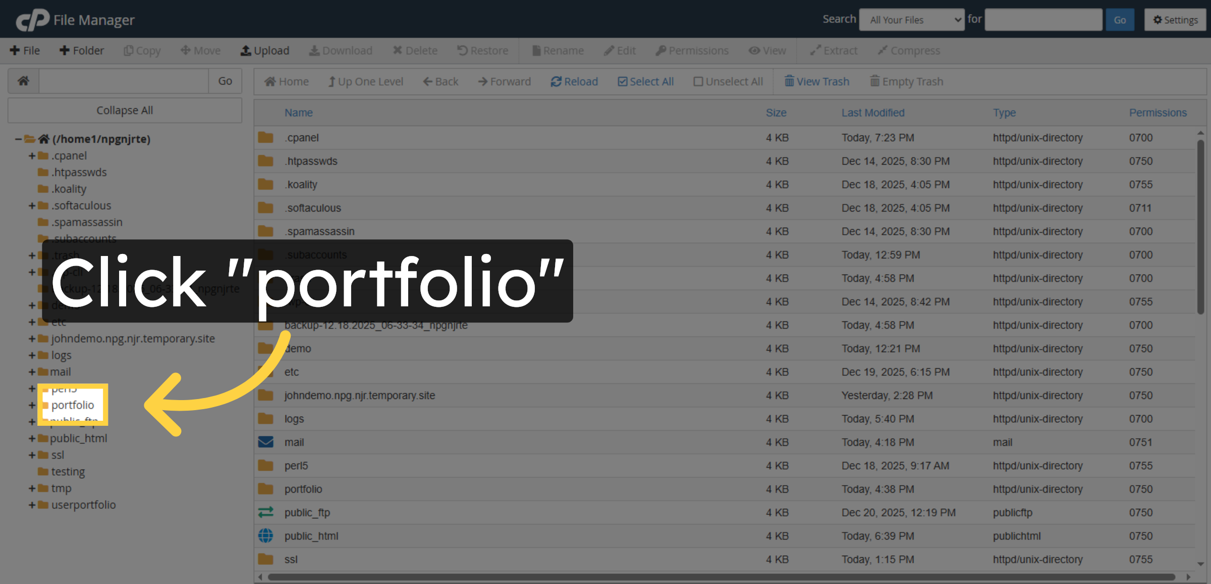 Open Portfolio Directory