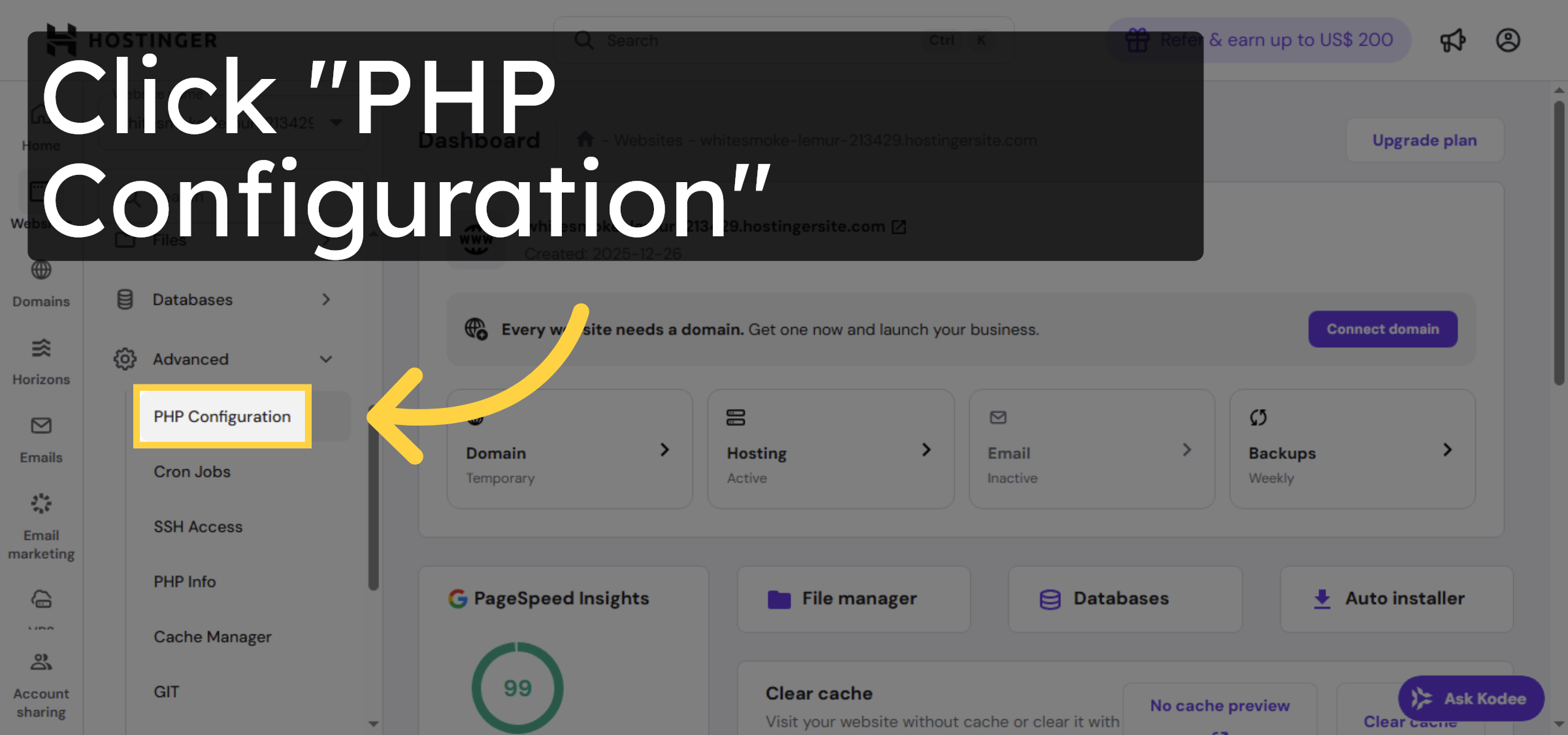 Open PHP Configuration