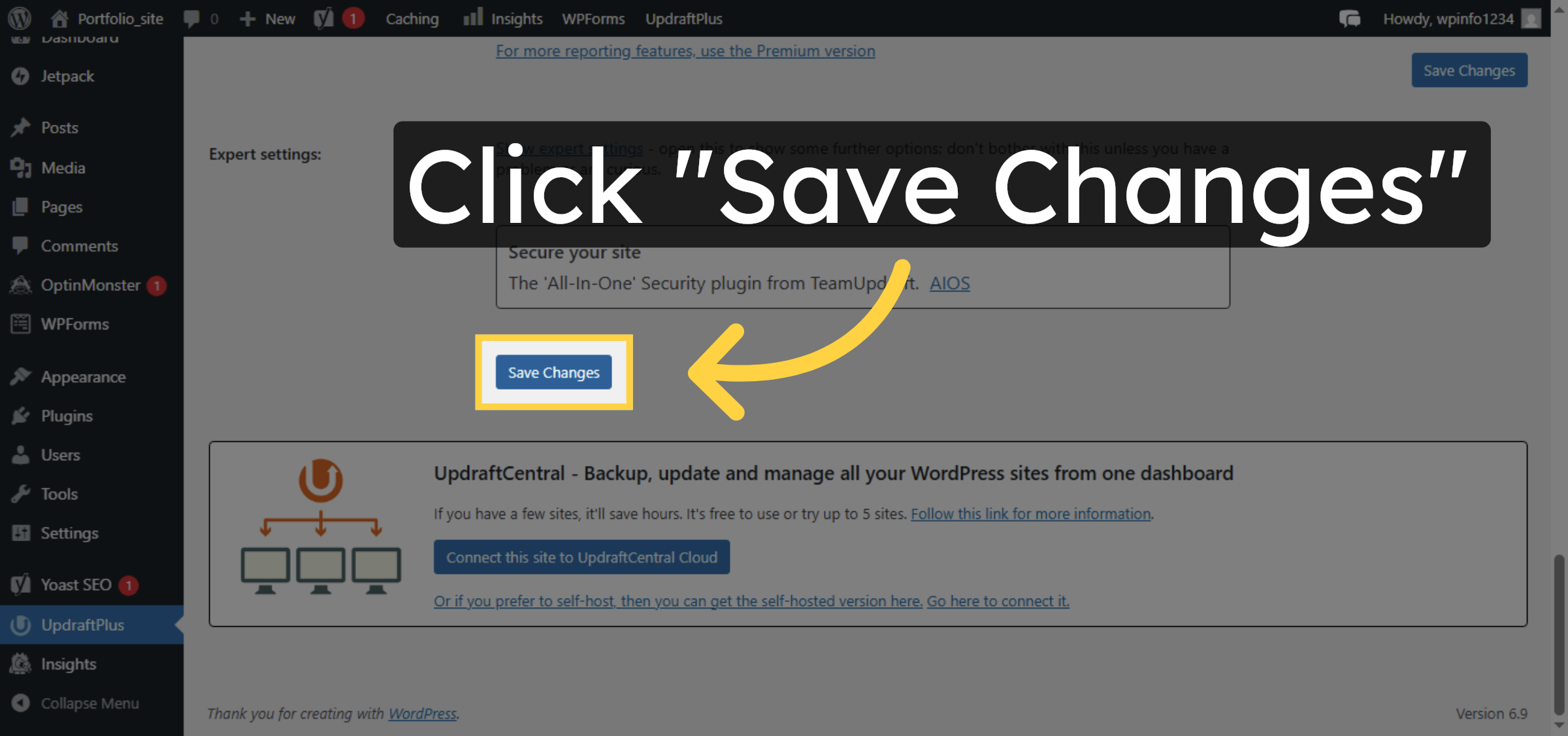 Save Backup Settings