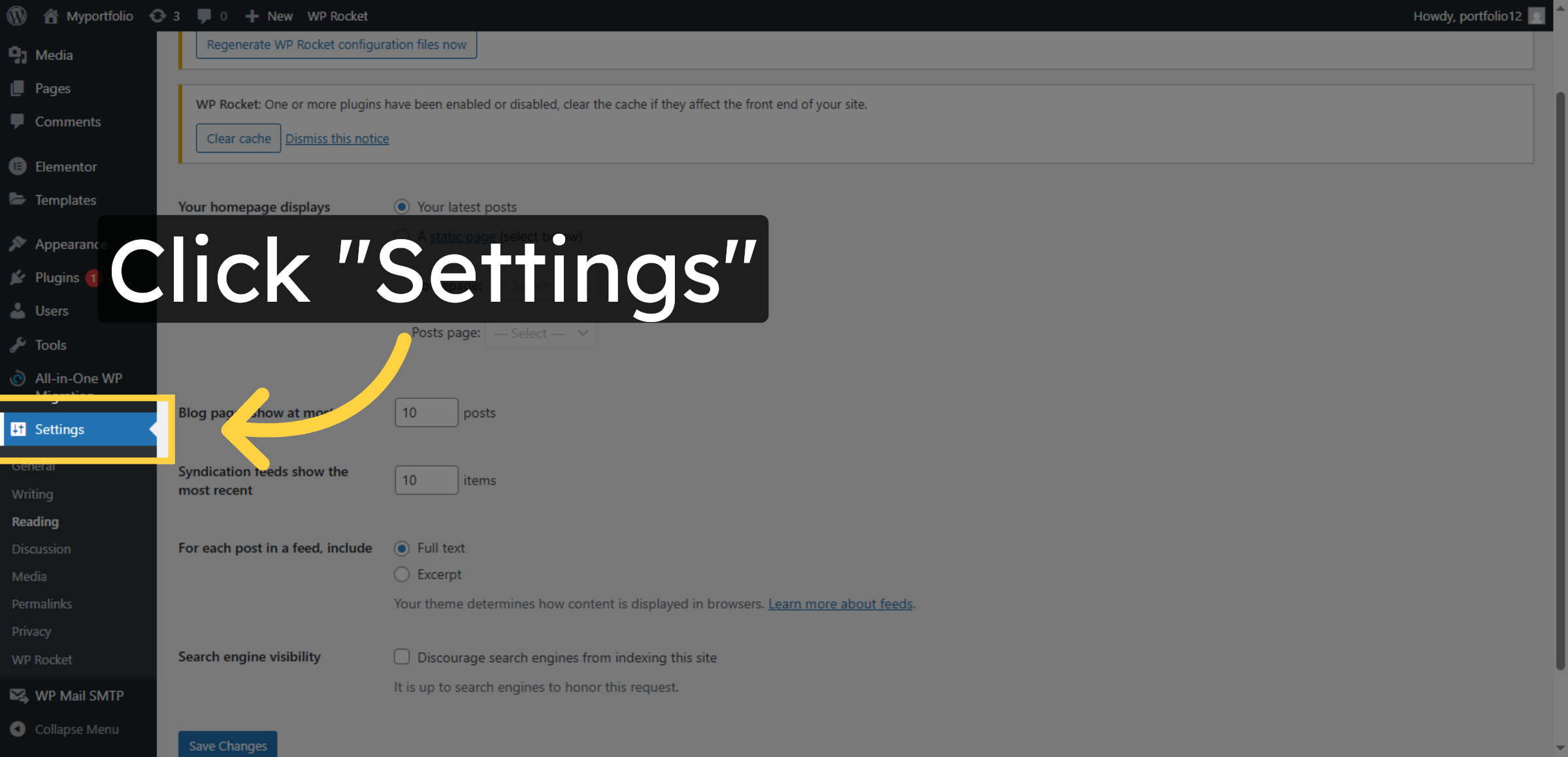 Navigate to Settings