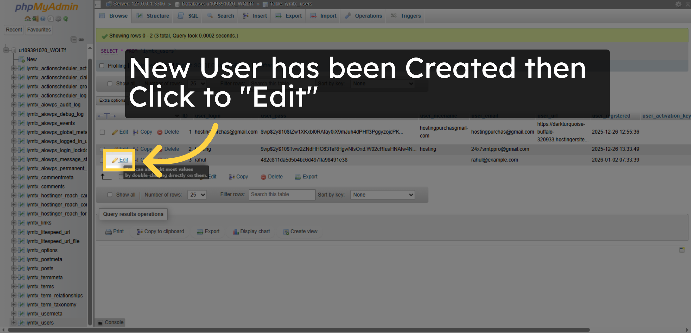 Edit User Record