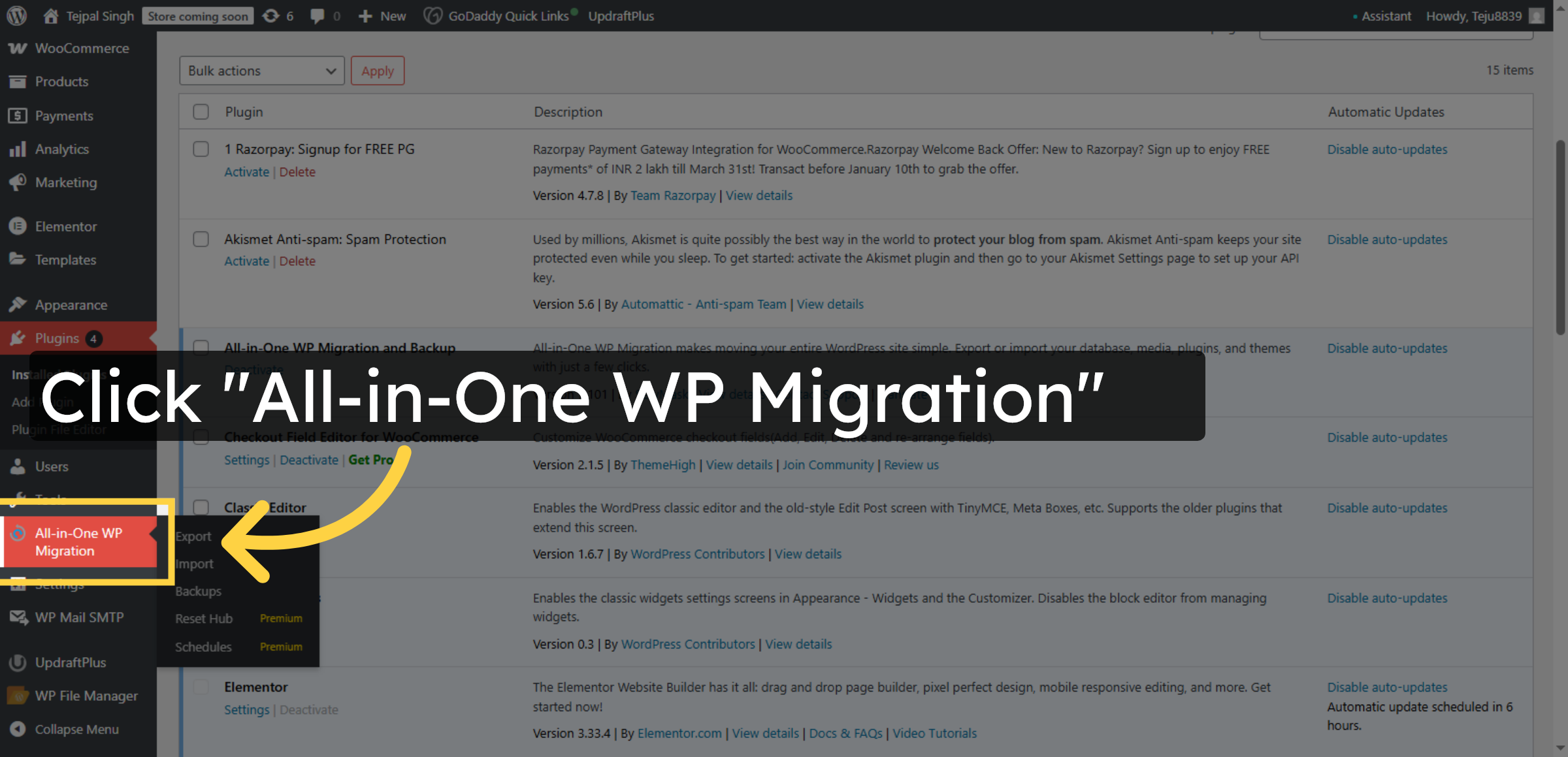 Open Migration Plugin