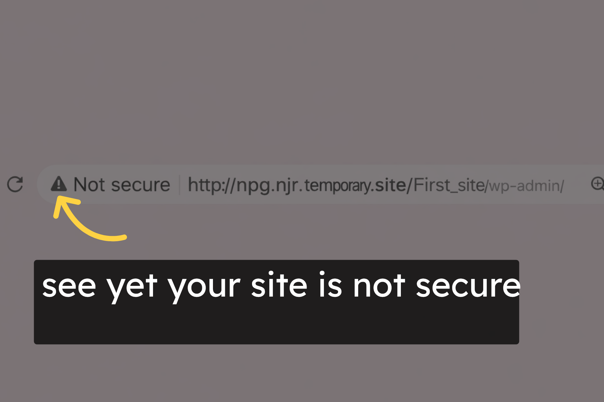 Not Secure Issue