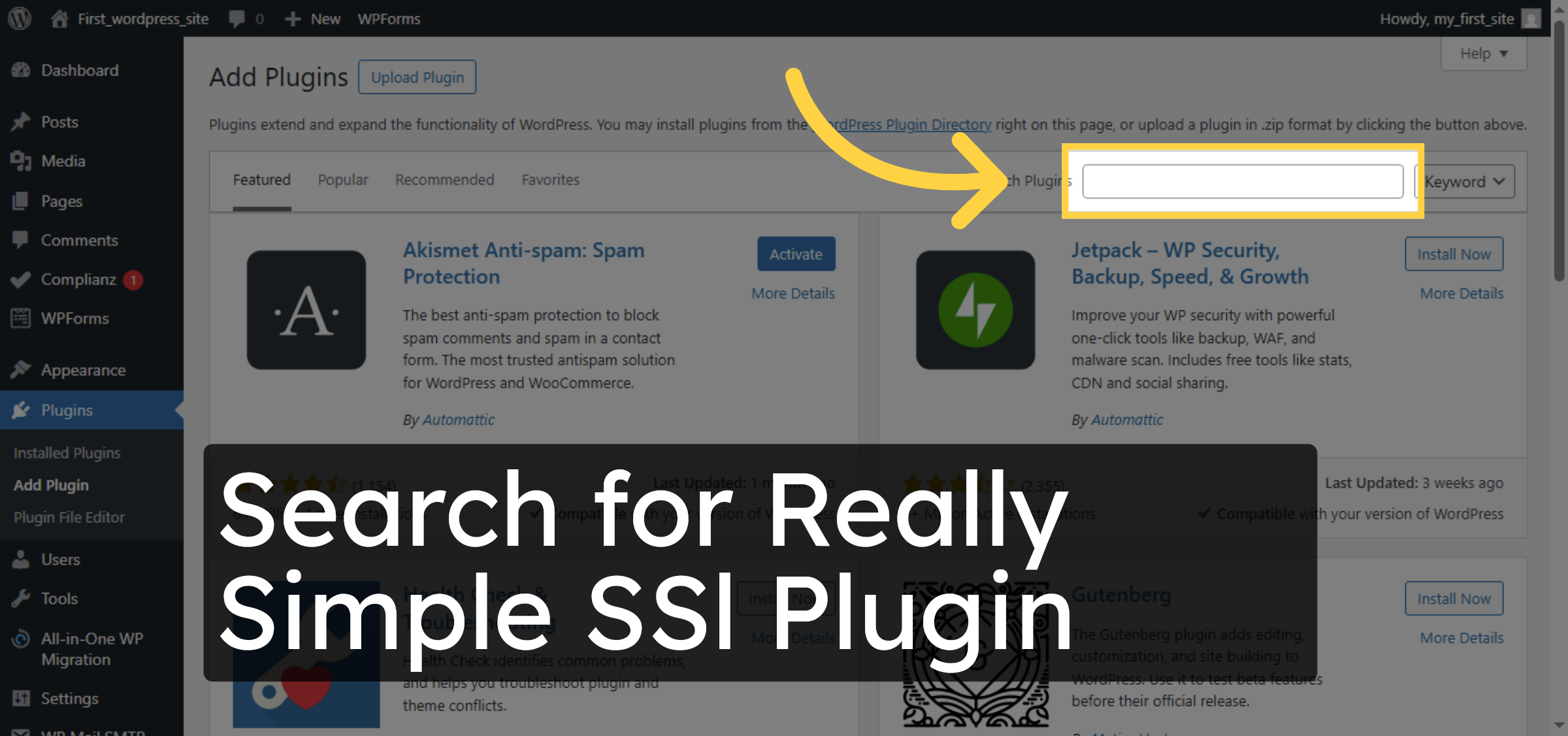 Search for Plugin