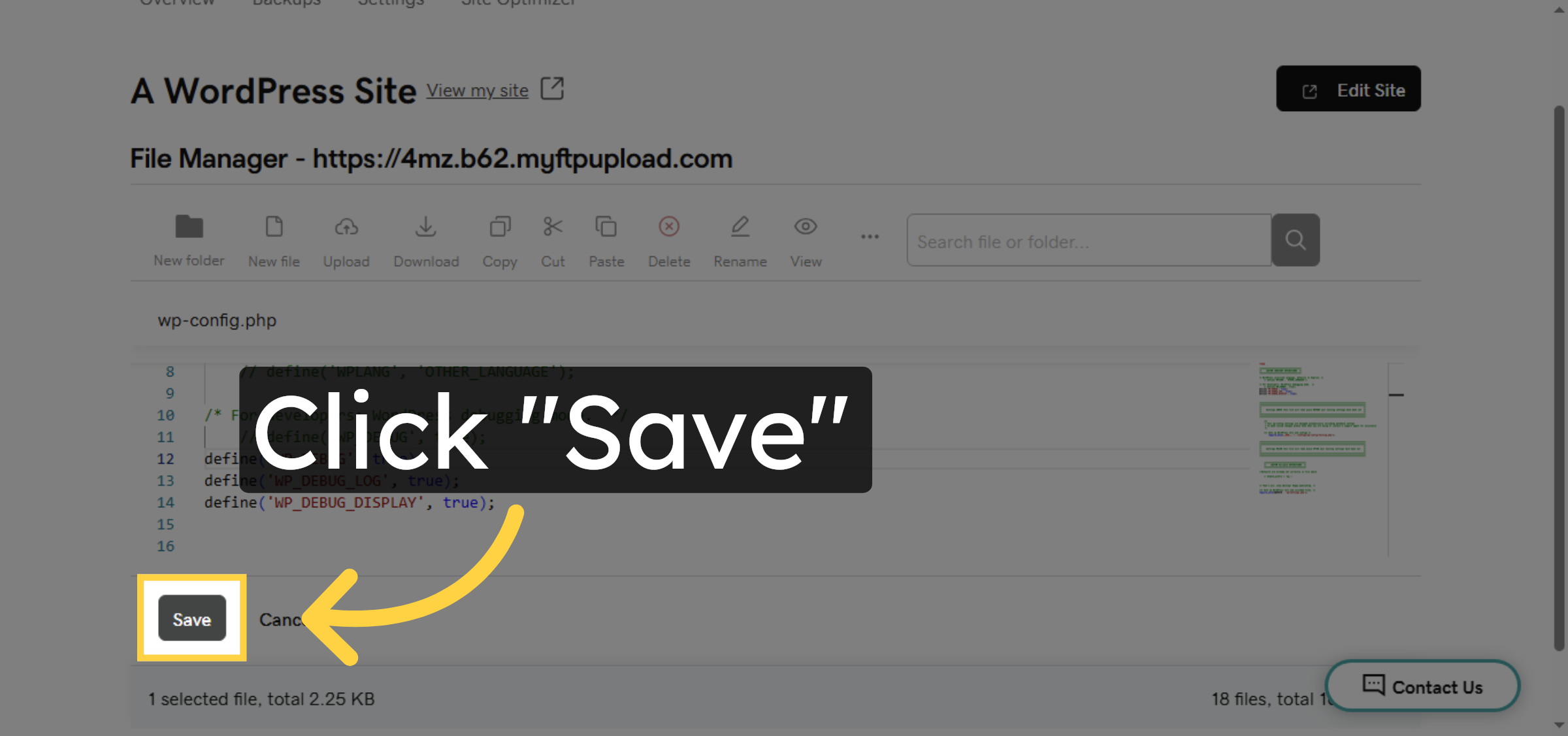 Save Configuration Changes