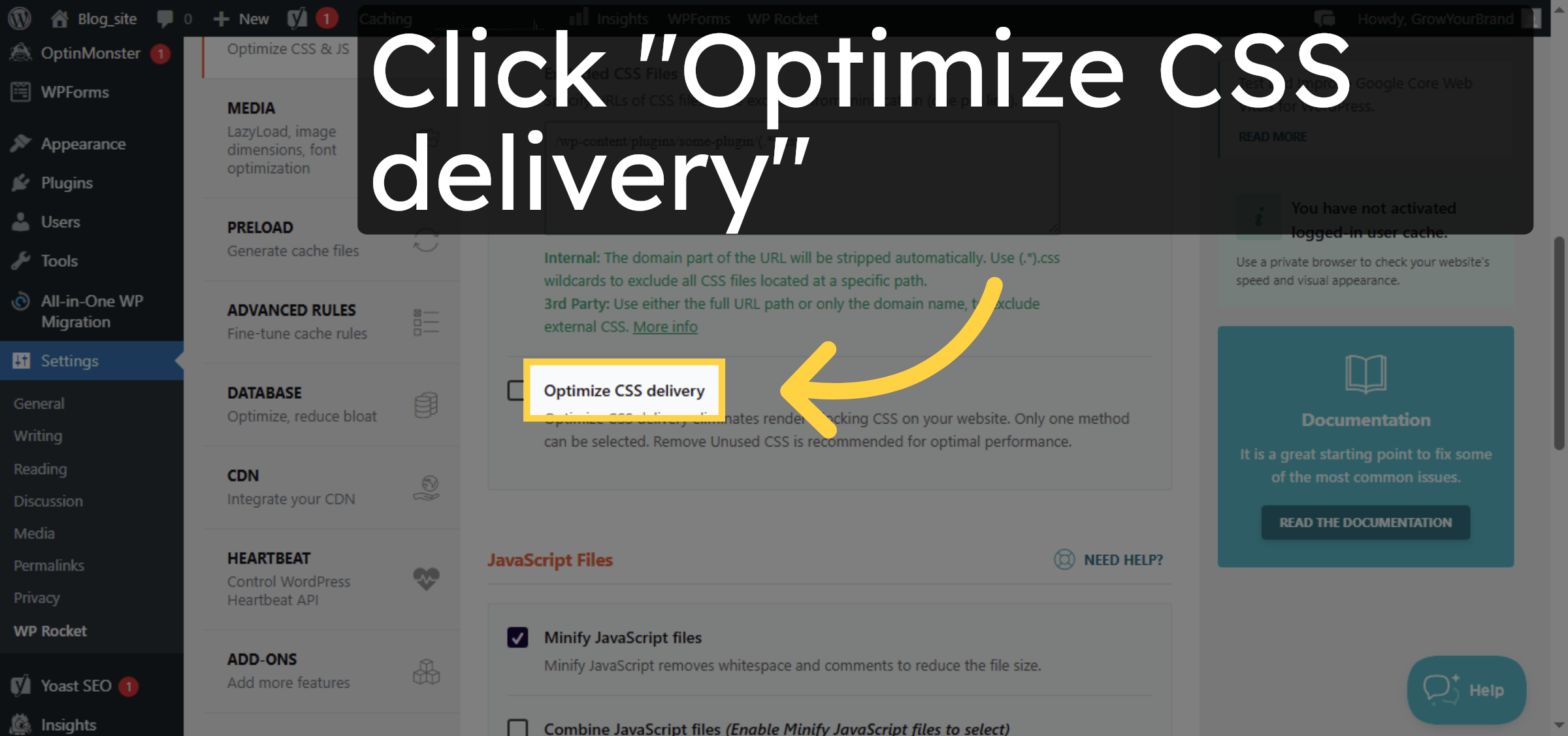 Enable CSS Optimization