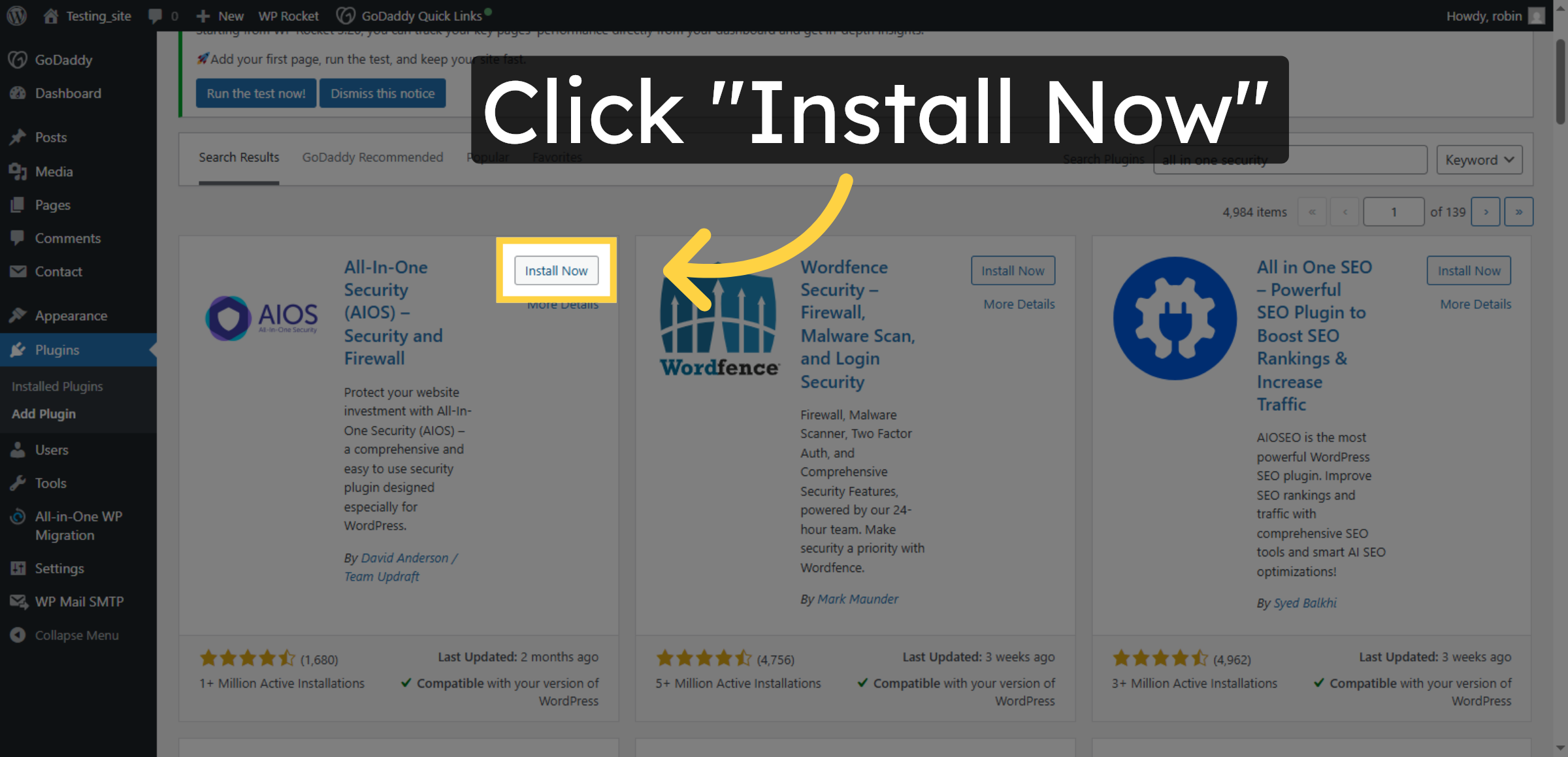 Install Security Plugin