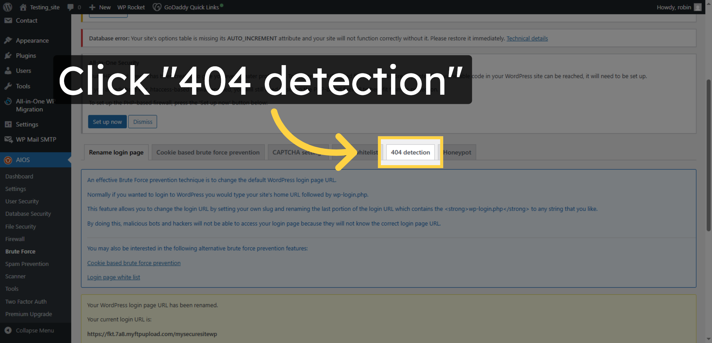 Open 404 Detection Settings