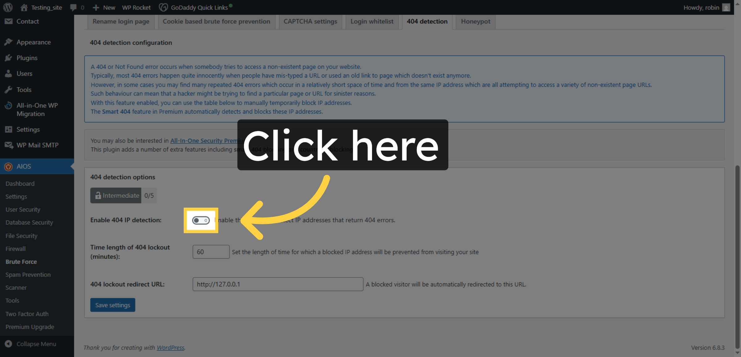 Enable 404 Detection