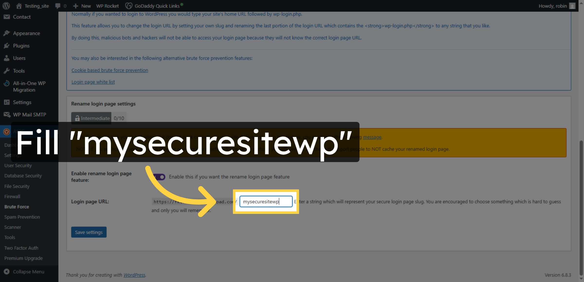 Set Custom Login URL