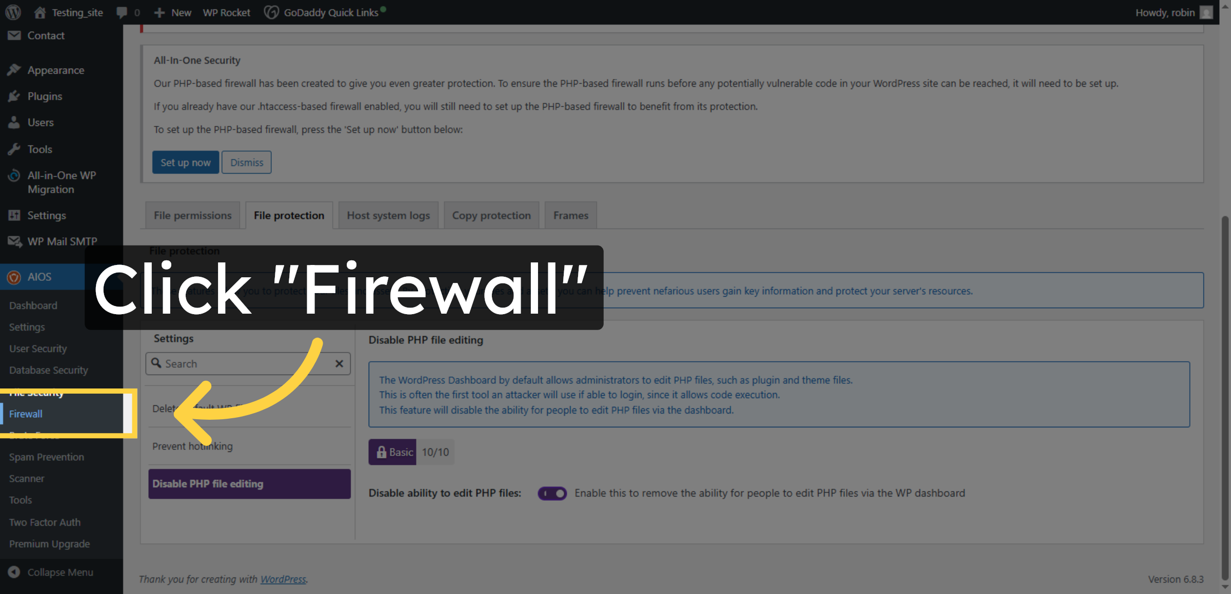 Open Firewall Settings